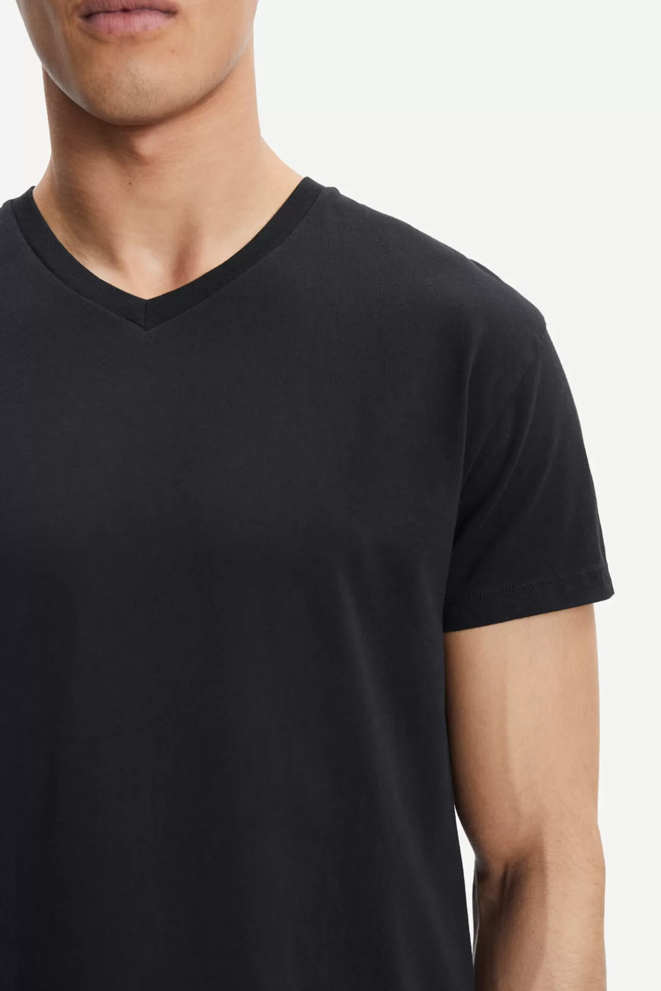 T-shirts et polos-Homme Samsøe Samsøe Kronos v-n t-shirt 273 Black