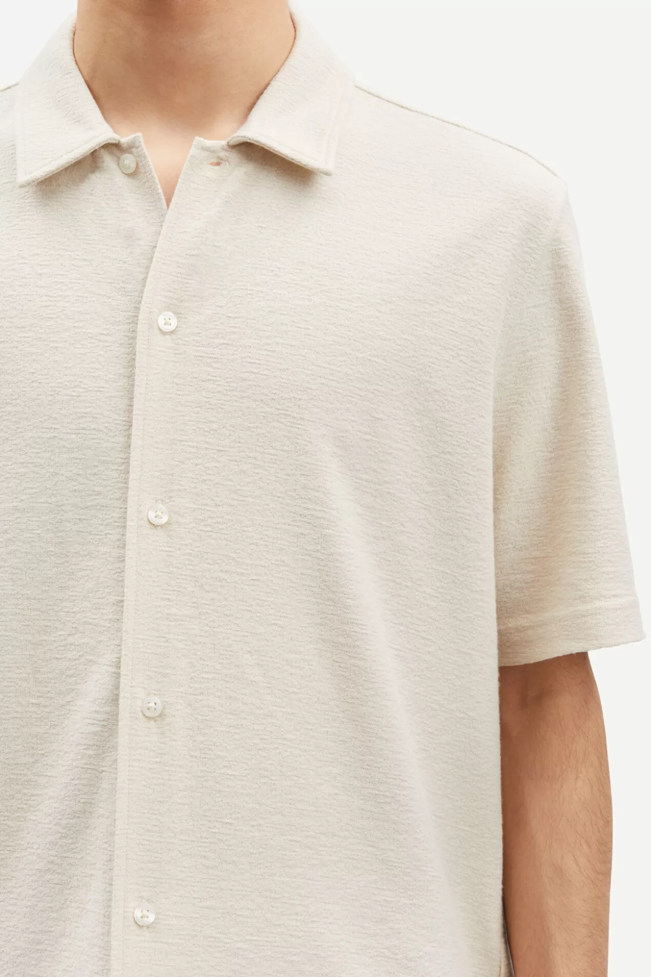 Chemises-Homme Samsøe Samsøe Kvistbro shirt 11600 Oatmeal