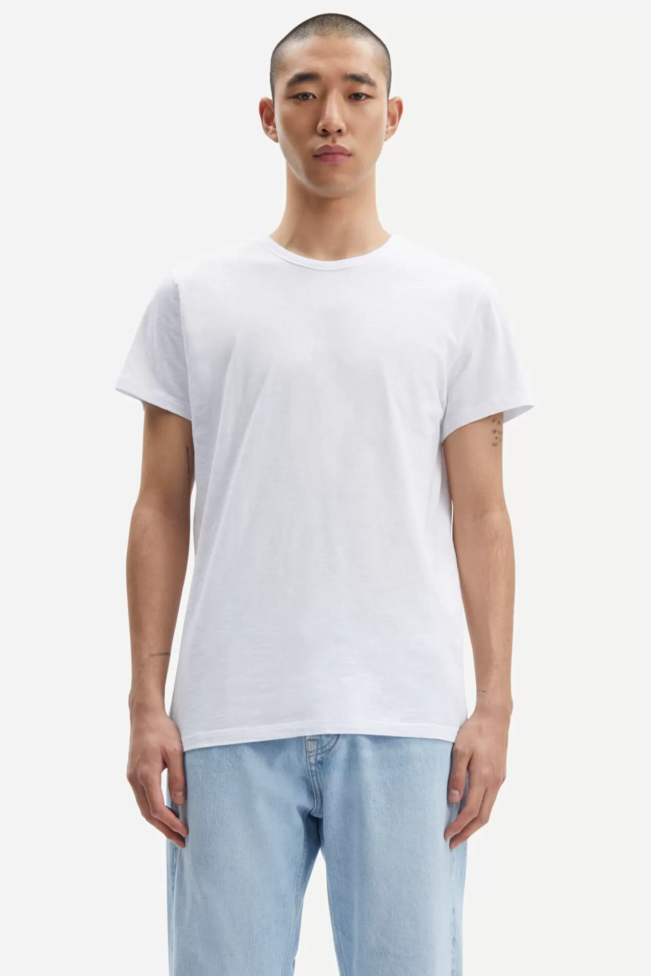 T-shirts et polos-Homme Samsøe Samsøe Lassen o-n ss 2586 WHITE