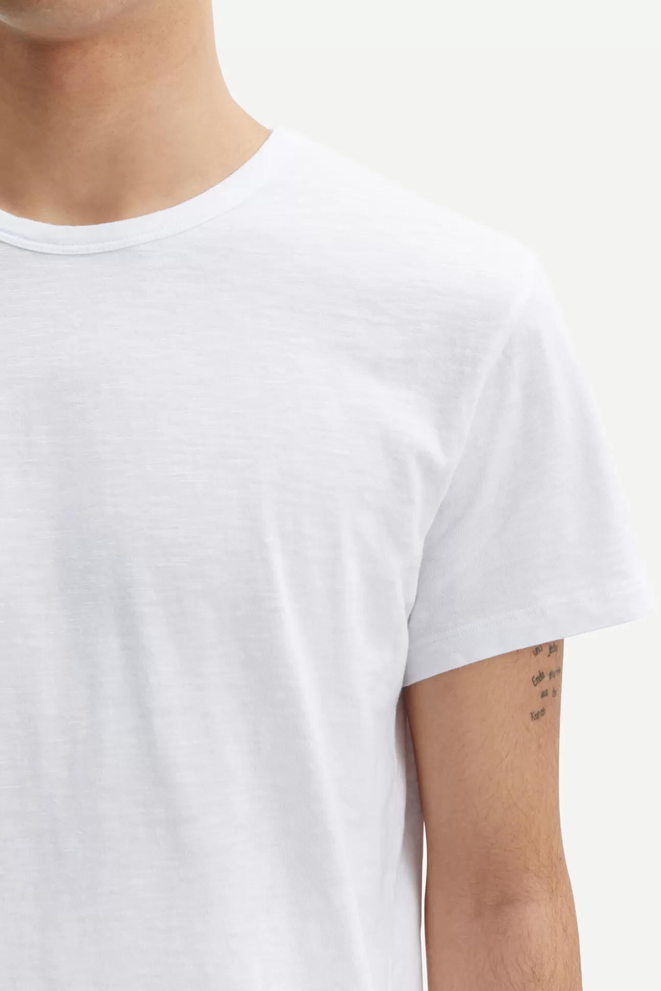 T-shirts et polos-Homme Samsøe Samsøe Lassen o-n ss 2586 WHITE