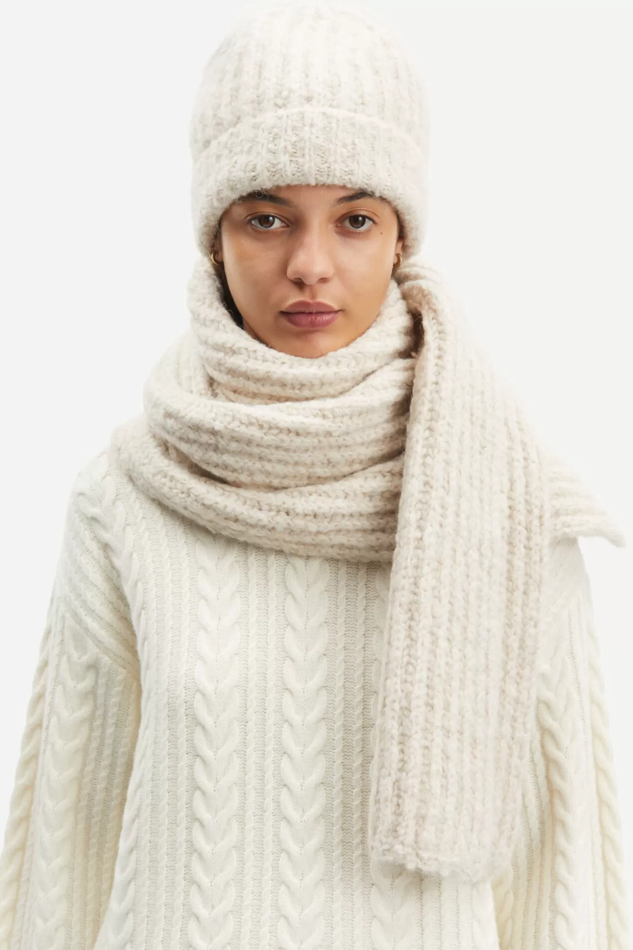 Écharpes-Femme Samsøe Samsøe Layla scarf 15083 Arctic Wolf