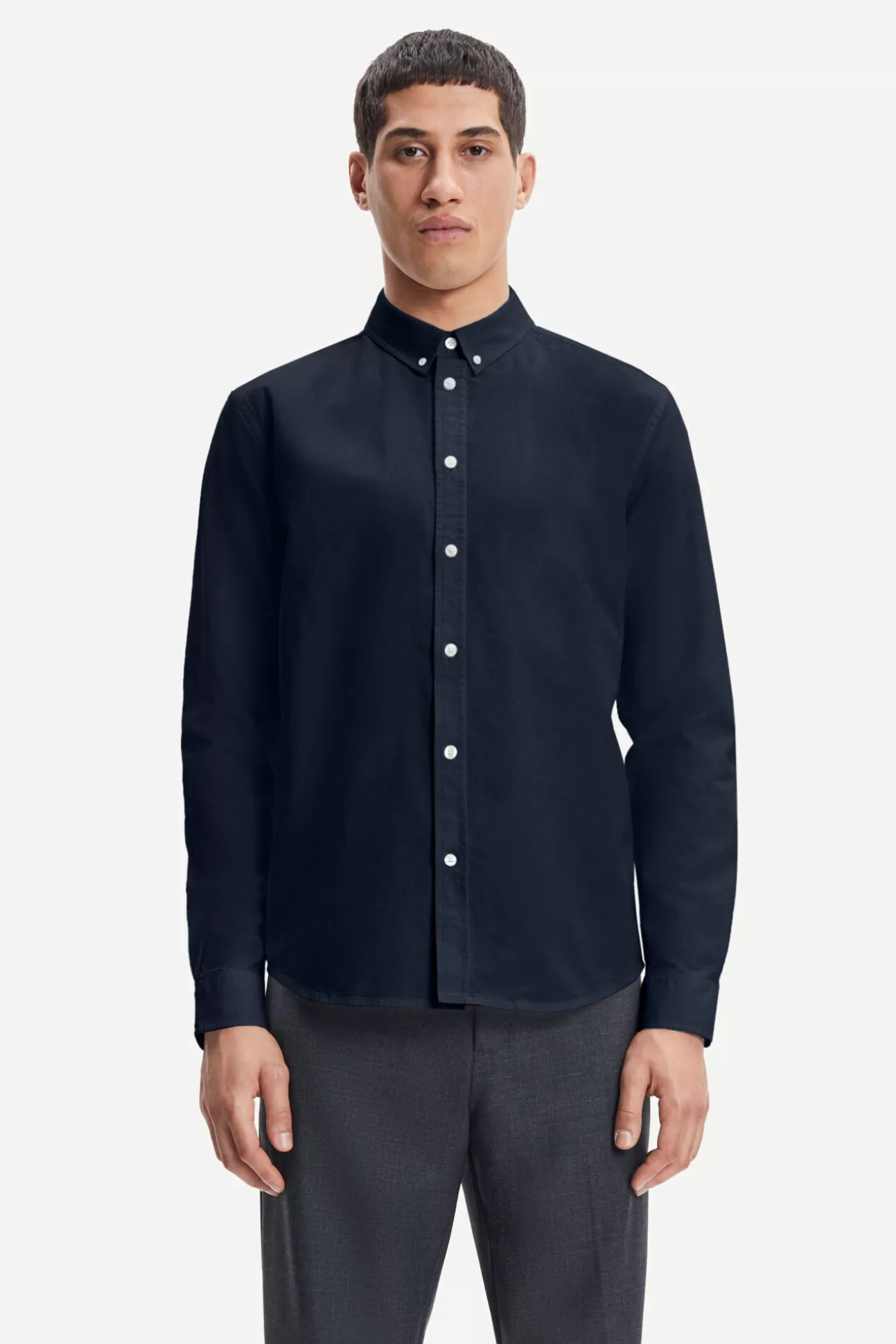 Chemises-Homme Samsøe Samsøe Liam BX 8111 DARK SAPPHIRE