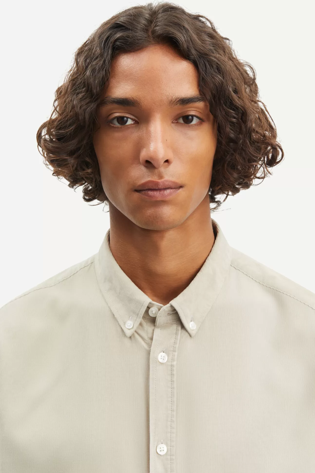 Chemises-Homme Samsøe Samsøe Liam BX shirt 10504 Silver Lining