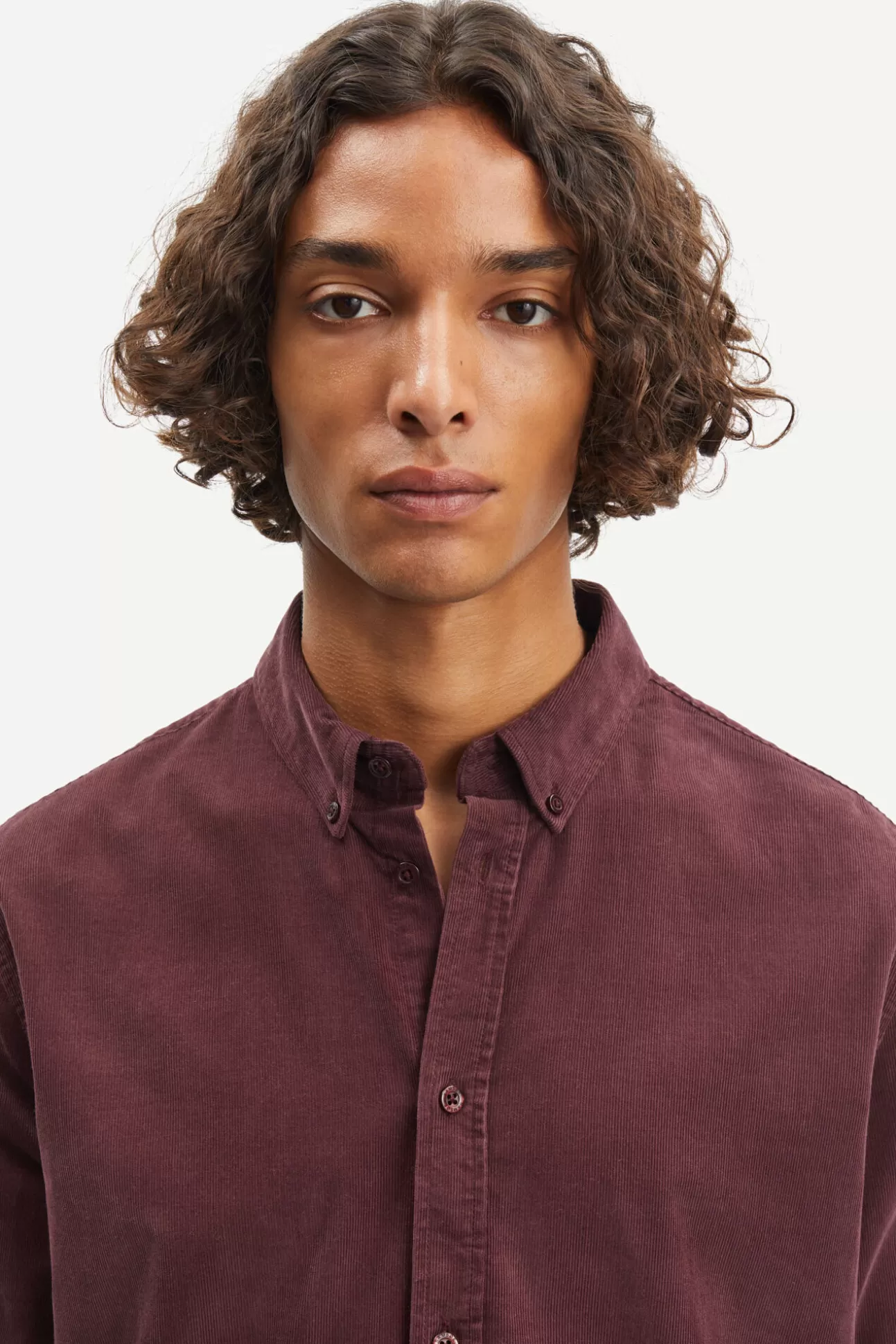 Chemises-Homme Samsøe Samsøe Liam BX shirt 10504 Red Mahogany