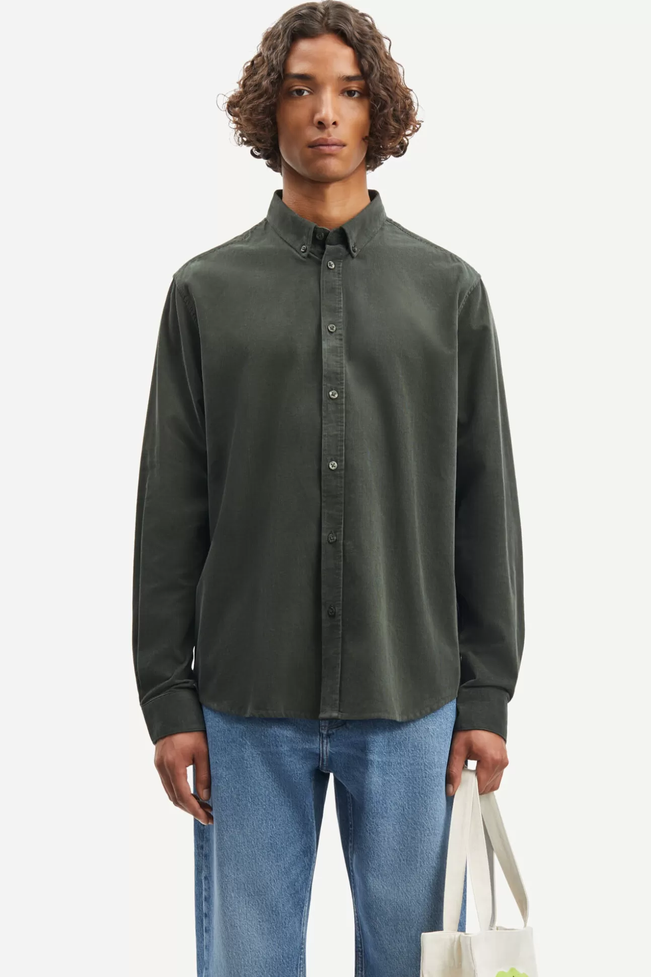 Chemises-Homme Samsøe Samsøe Liam BX shirt 10504 CLIMBING IVY