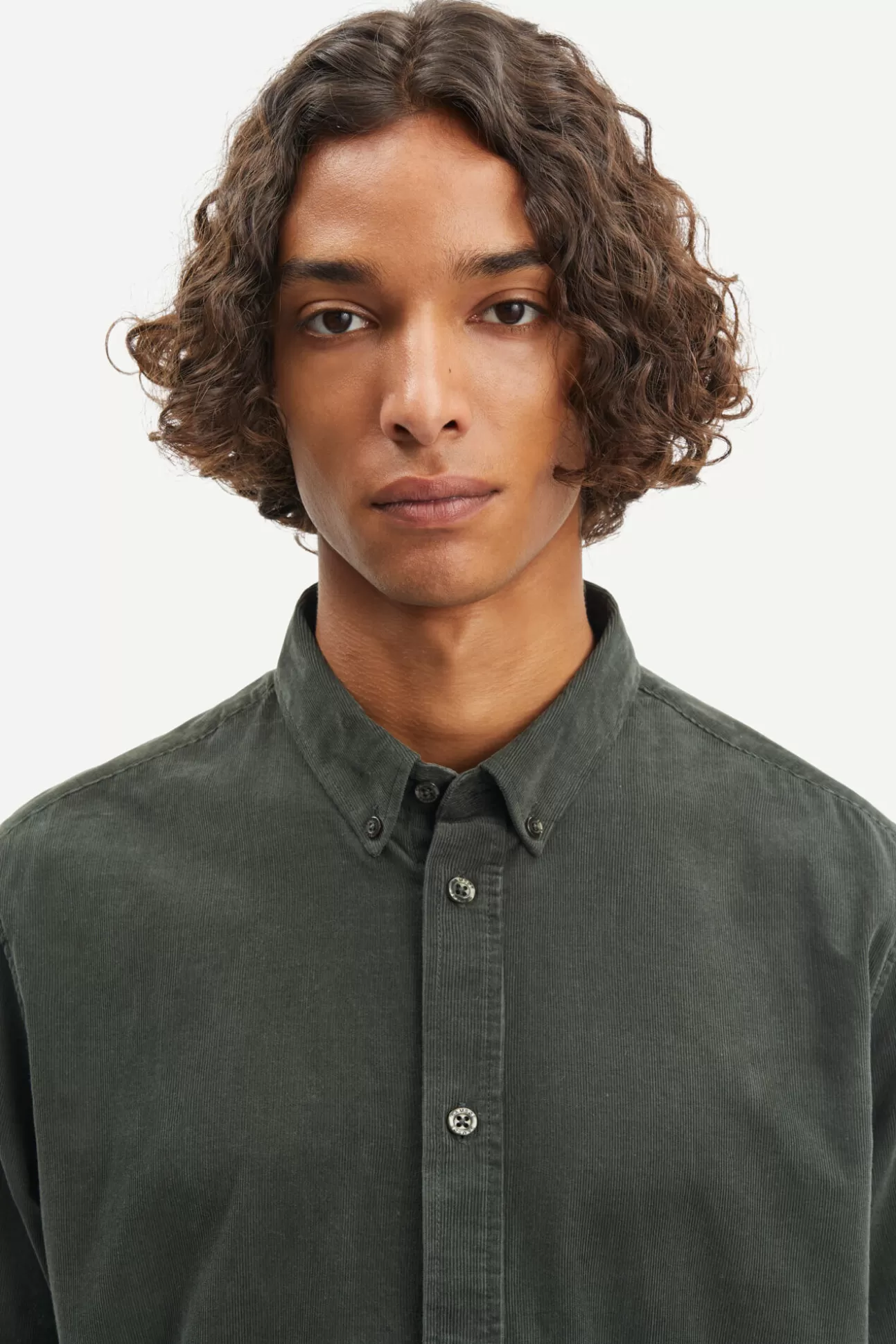 Chemises-Homme Samsøe Samsøe Liam BX shirt 10504 CLIMBING IVY