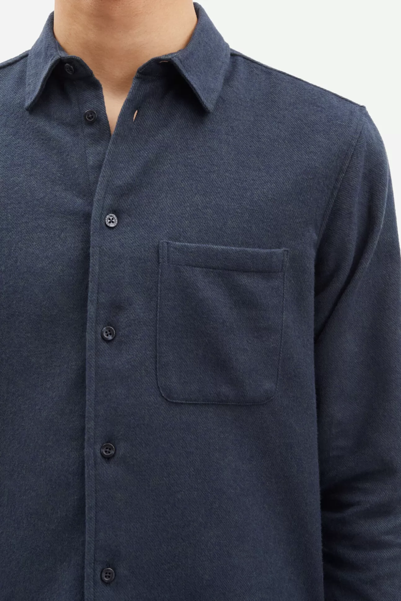 Chemises-Homme Samsøe Samsøe Liam NF shirt 7383 DARKEST SPRUCE MEL.