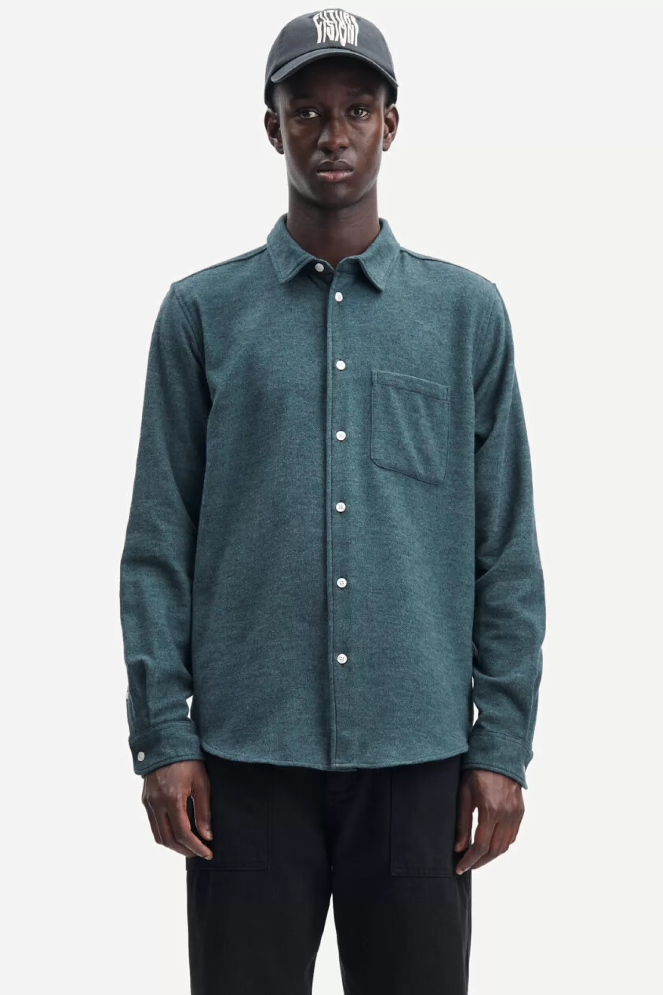 Chemises-Homme Samsøe Samsøe Liam NF shirt 7383 Garden Topiary Mel.