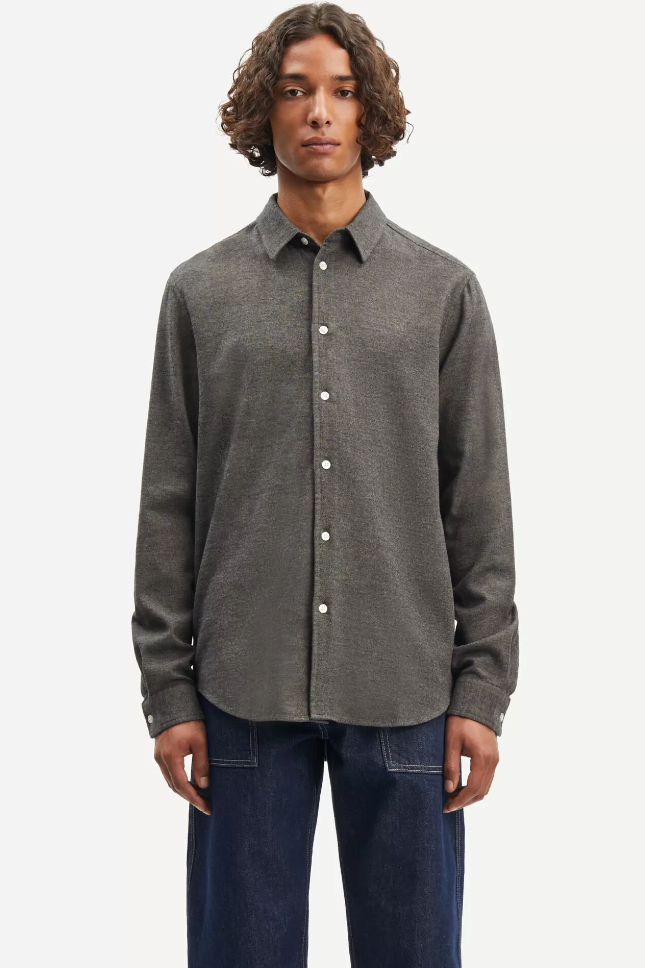 Chemises-Homme Samsøe Samsøe Liam NX shirt 14039 Fallen Rock Mel.