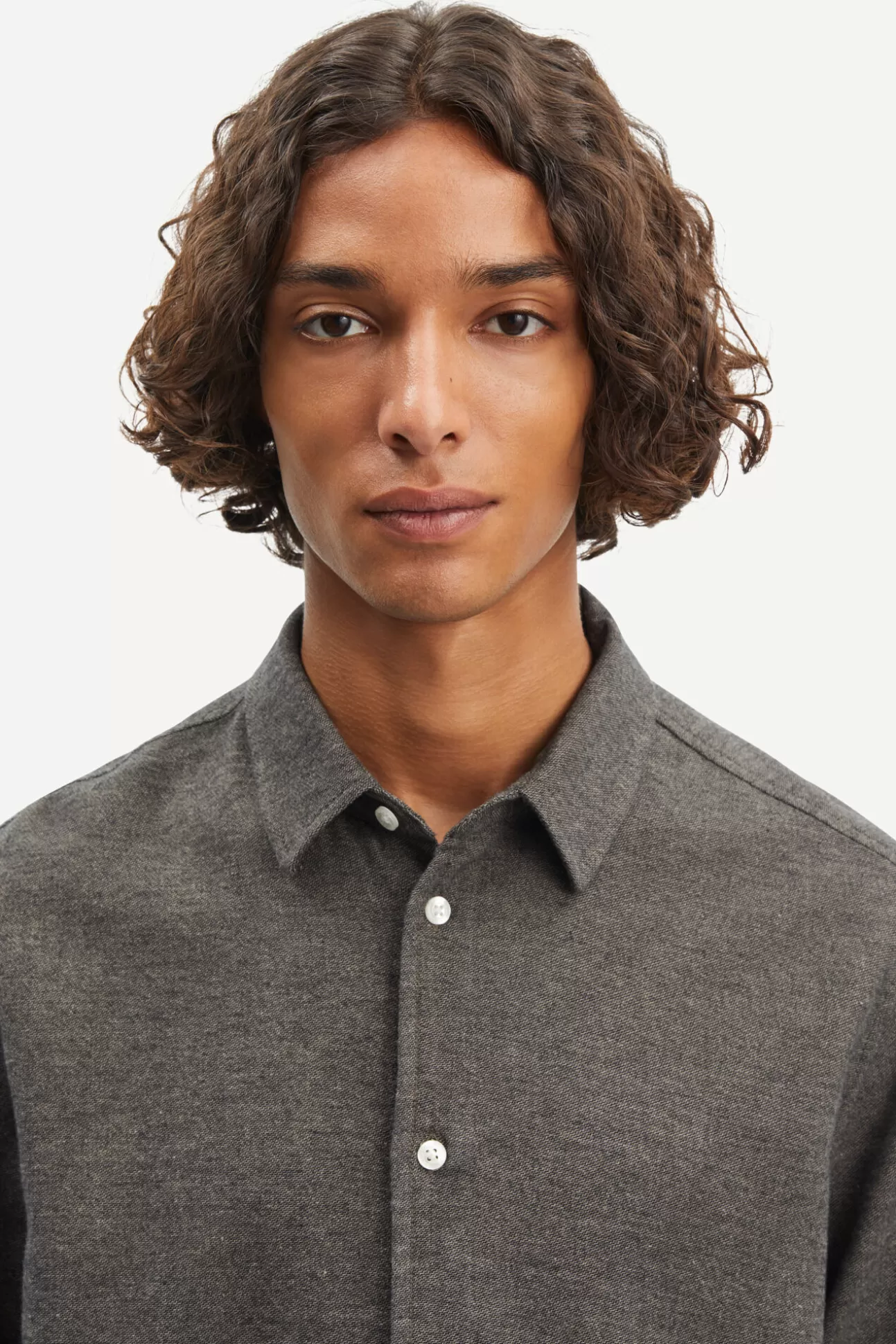 Chemises-Homme Samsøe Samsøe Liam NX shirt 14039 Fallen Rock Mel.