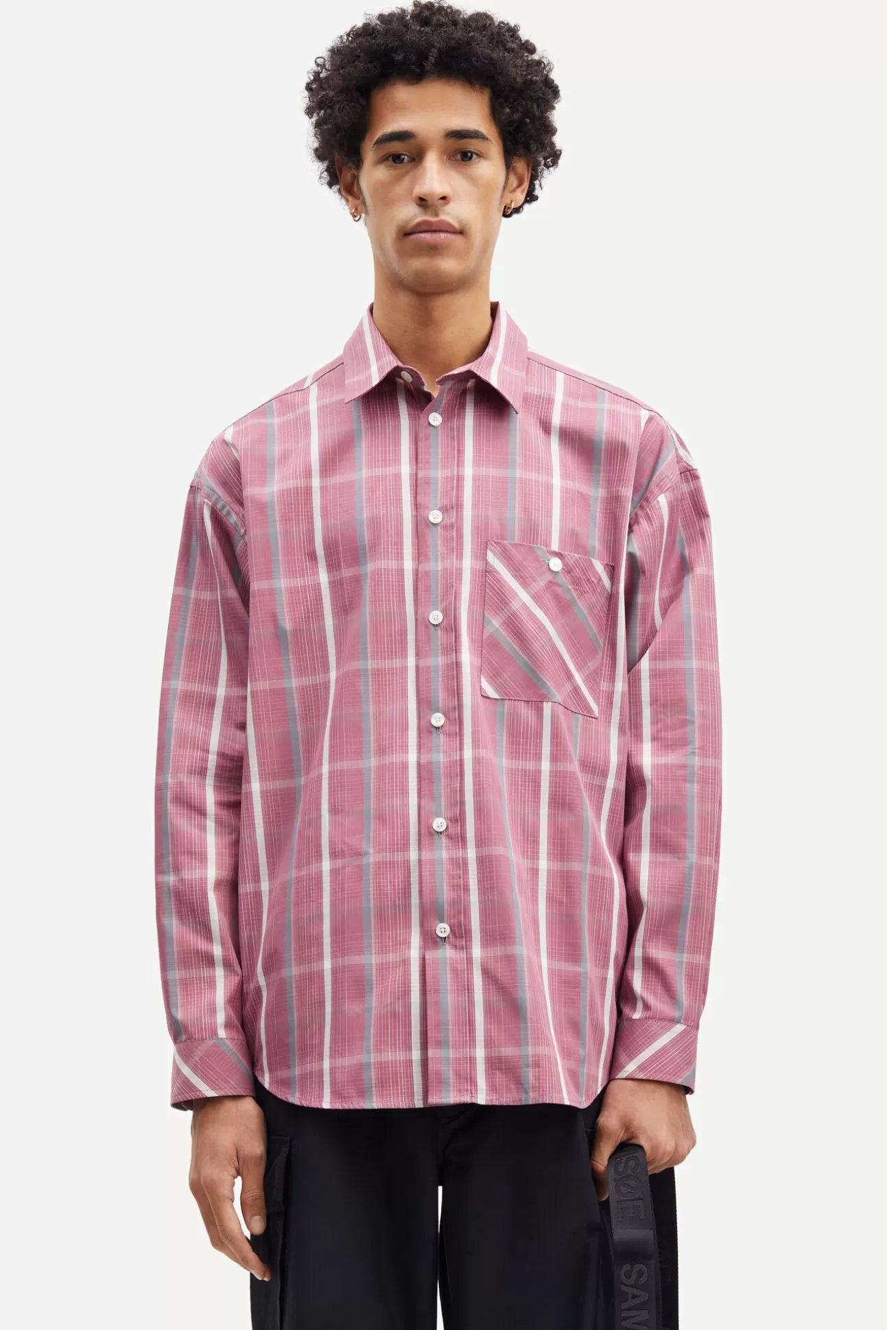 Chemises-Homme Samsøe Samsøe Luan U shirt 14678 Tulipwood Ch.