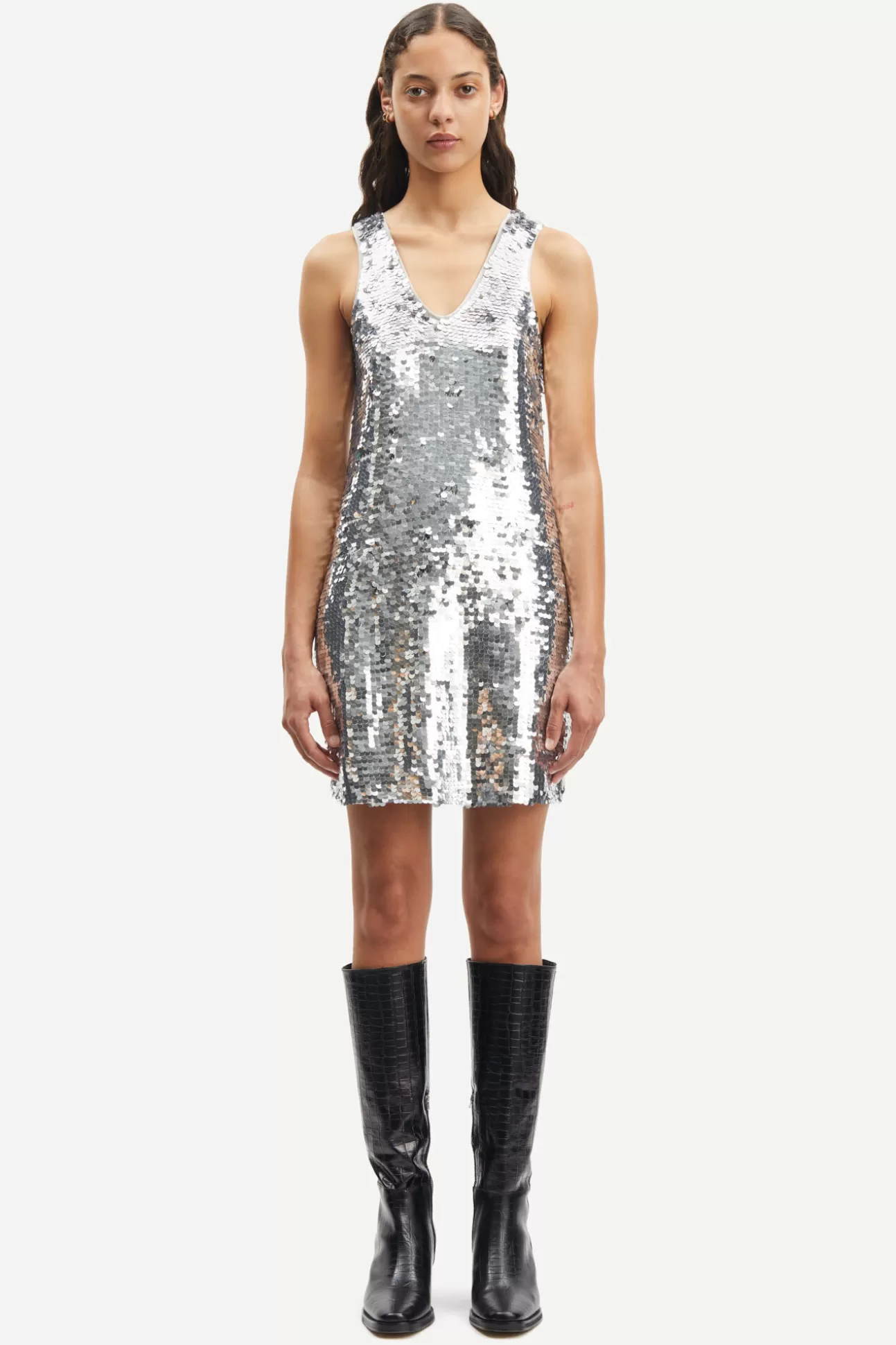 Robes et combinaisons-Femme Samsøe Samsøe Lykke dress 15036 Silver