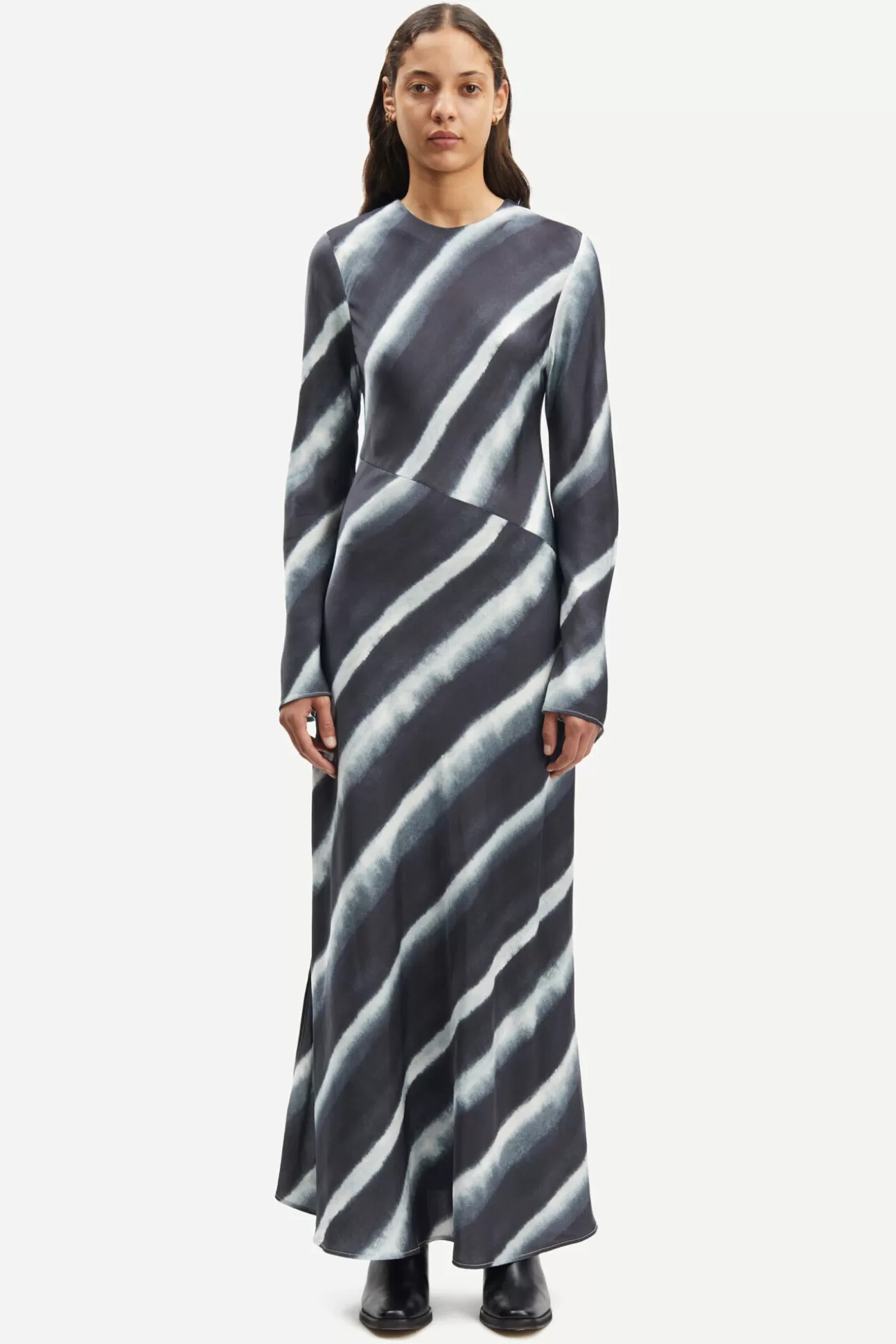 Robes et combinaisons-Femme Samsøe Samsøe Madeleine dress 14905 Striped Ombre Blue