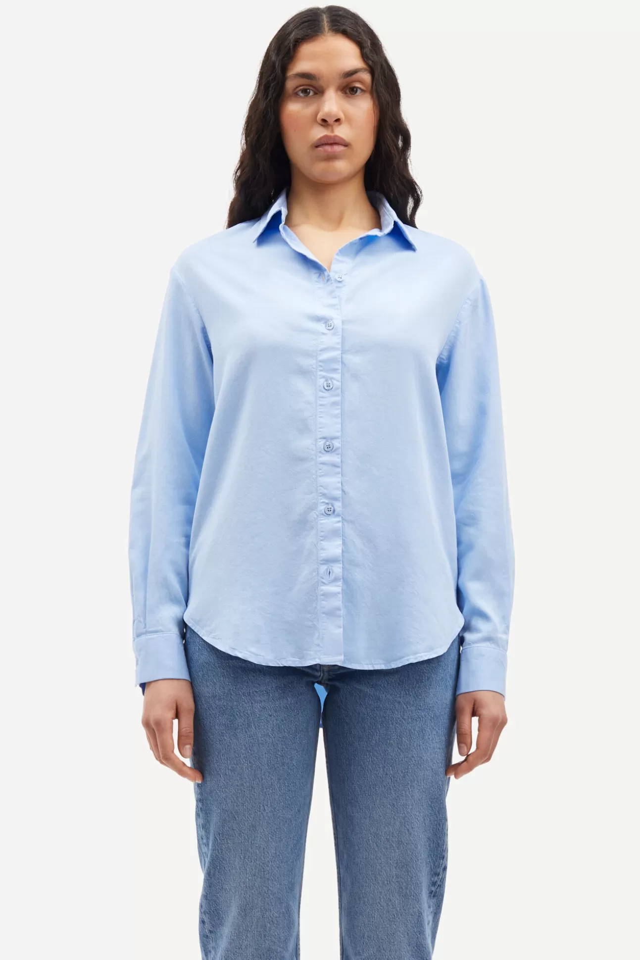 Chemises et chemisiers-Femme Samsøe Samsøe Madisoni shirt 14982 Serenity