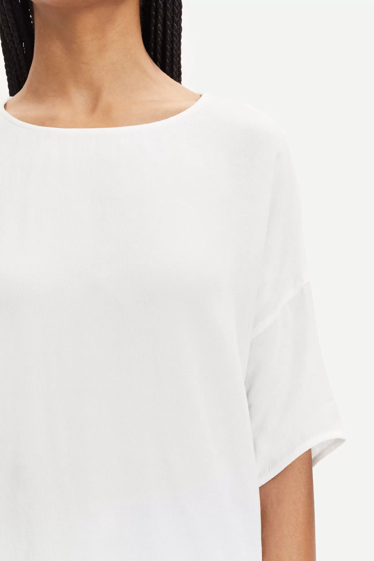 Chemises et chemisiers-Femme Samsøe Samsøe Mains tee 5687 CLEAR CREAM