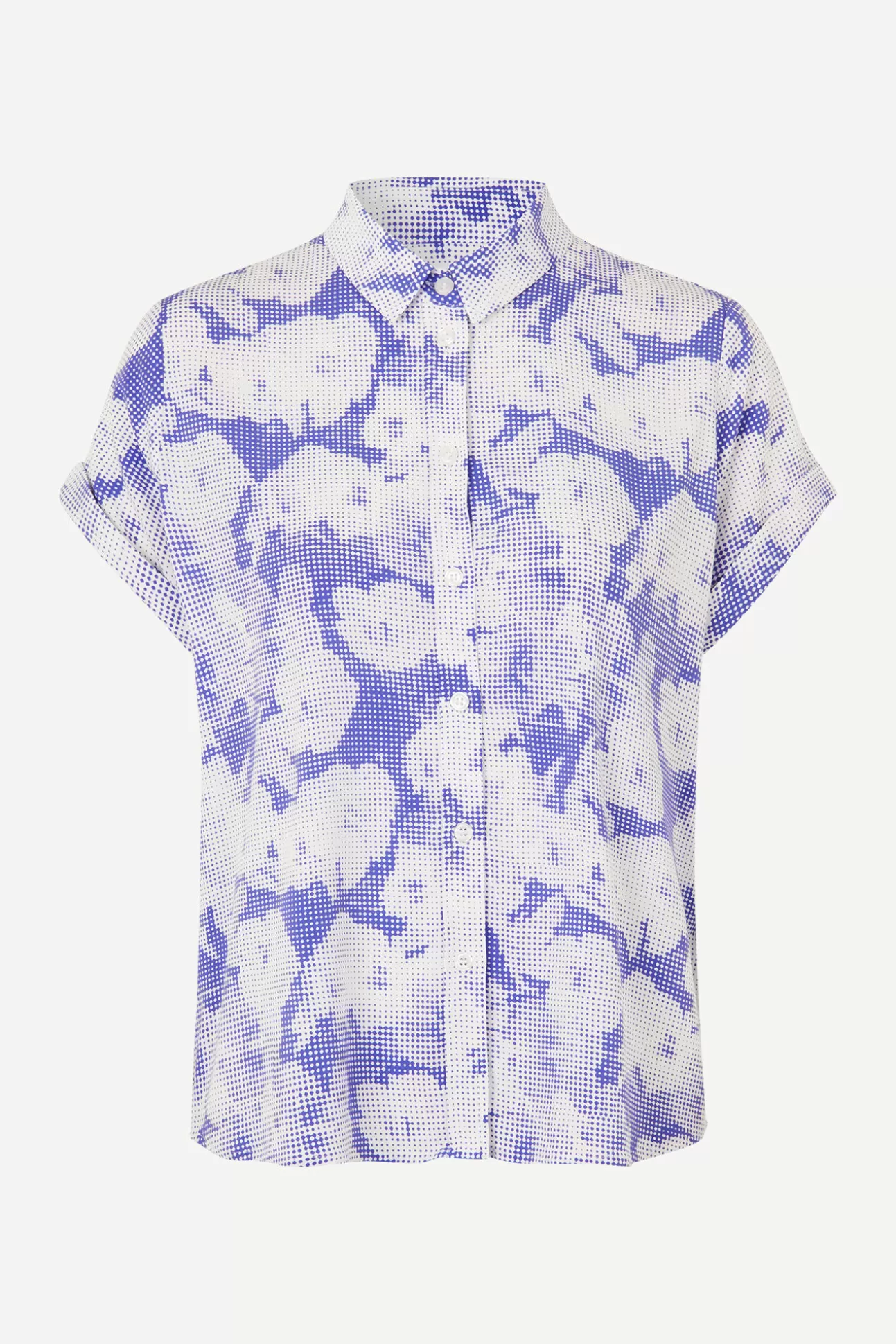 Chemises et chemisiers-Femme Samsøe Samsøe Majan ss shirt aop 9942 Freesia Purple