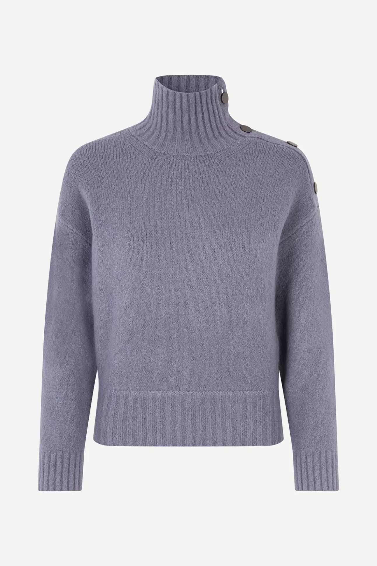 Pulls-Femme Samsøe Samsøe Mandie mock neck 14082 Blue Granite