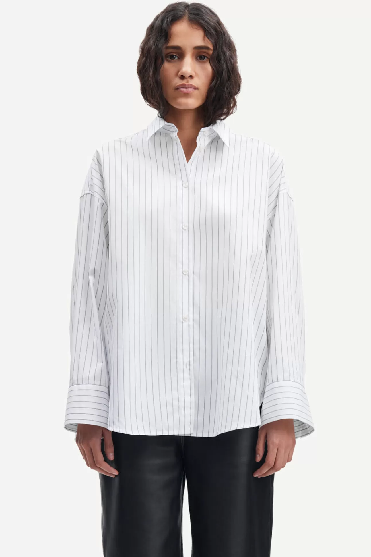 Chemises et chemisiers-Femme Samsøe Samsøe Marika shirt 13072 Bright White St.