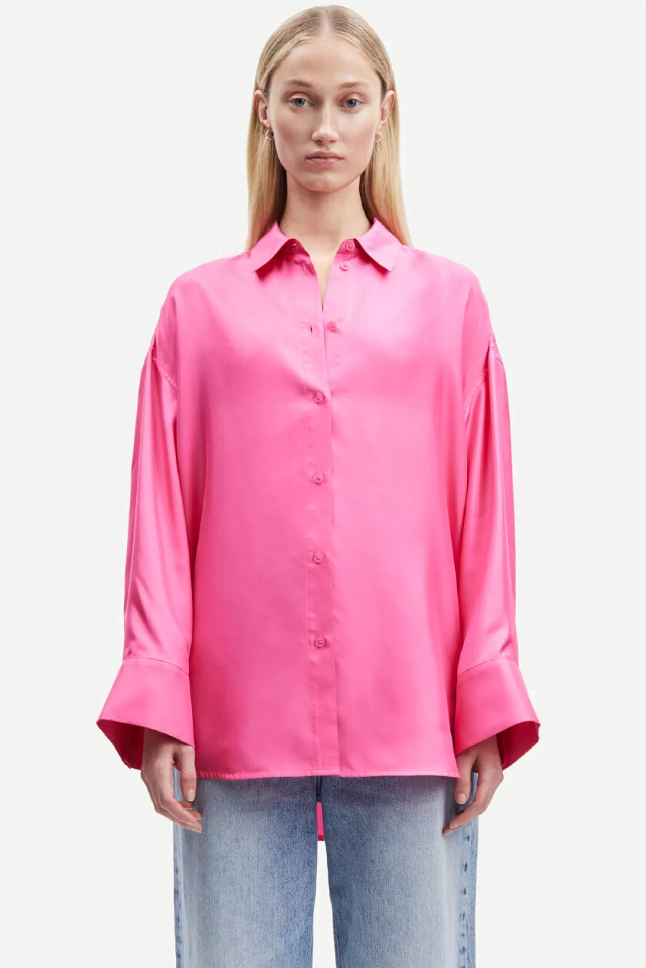 Chemises et chemisiers-Femme Samsøe Samsøe Marika shirt 14898 Cheeky Pink