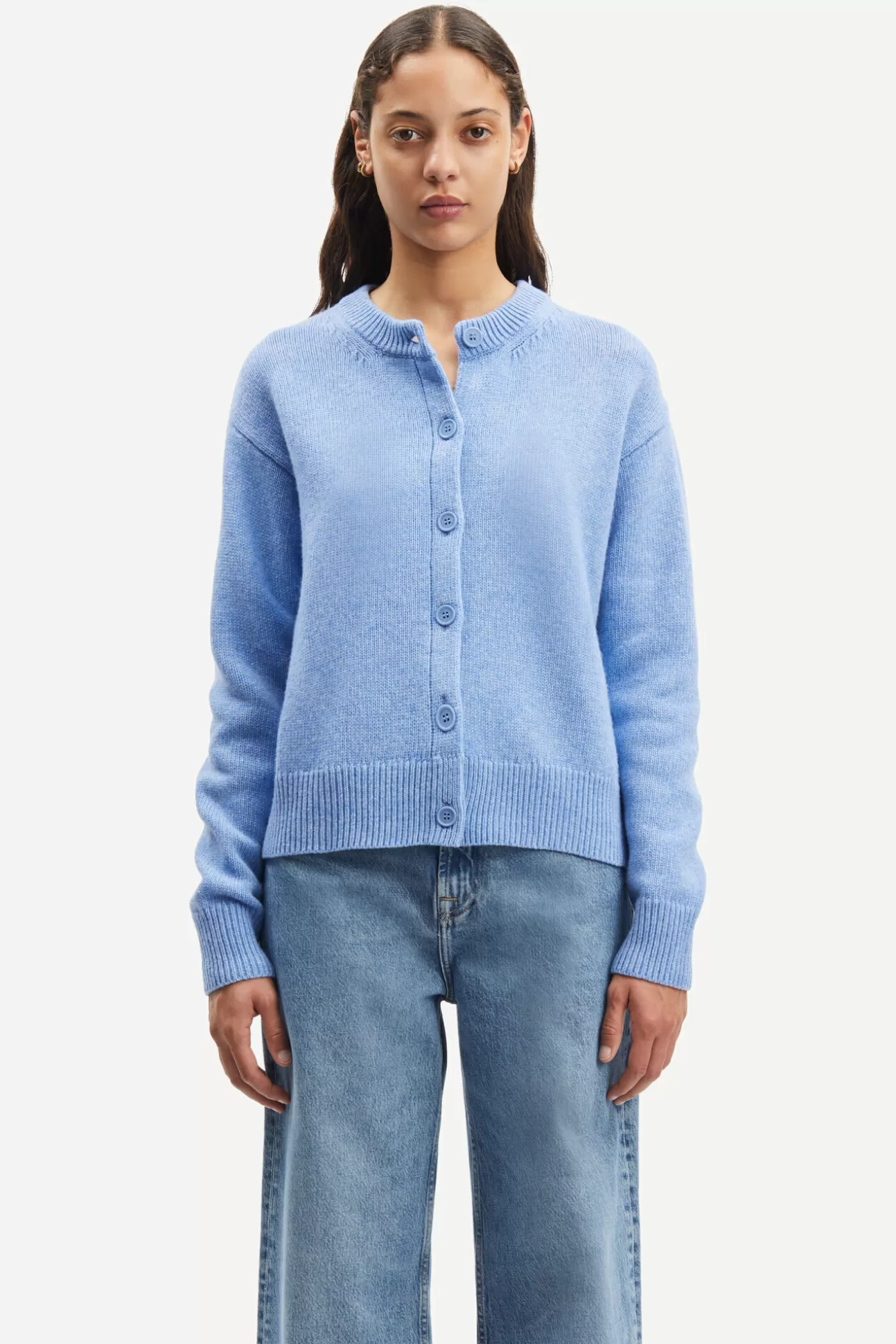 Pulls-Femme Samsøe Samsøe Marly cardigan 14972 Oxford Blue