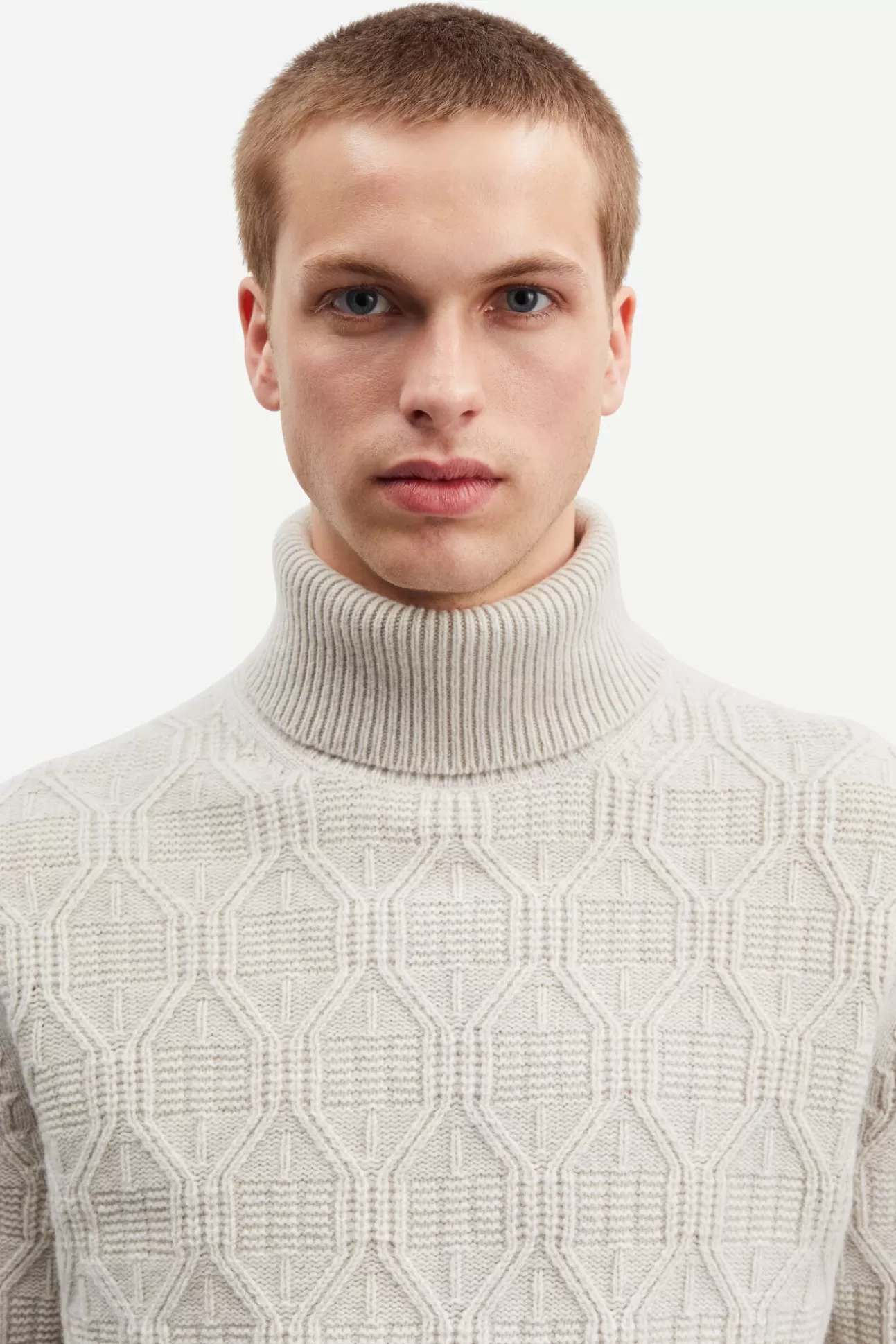 Pulls-Homme Samsøe Samsøe Mateo turtleneck 15010 Silver Lining