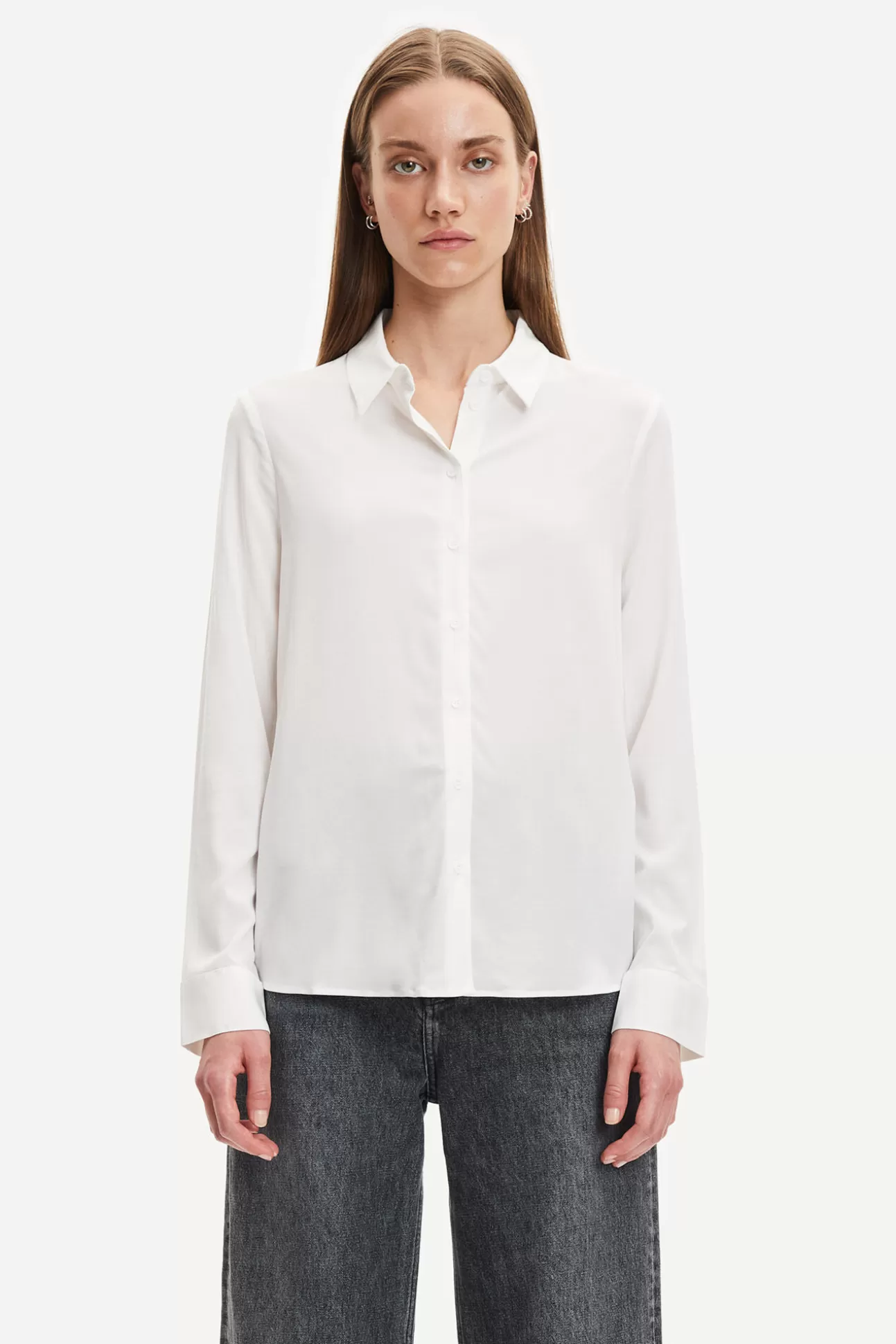 Chemises et chemisiers-Femme Samsøe Samsøe Milly np shirt 9942 CLEAR CREAM