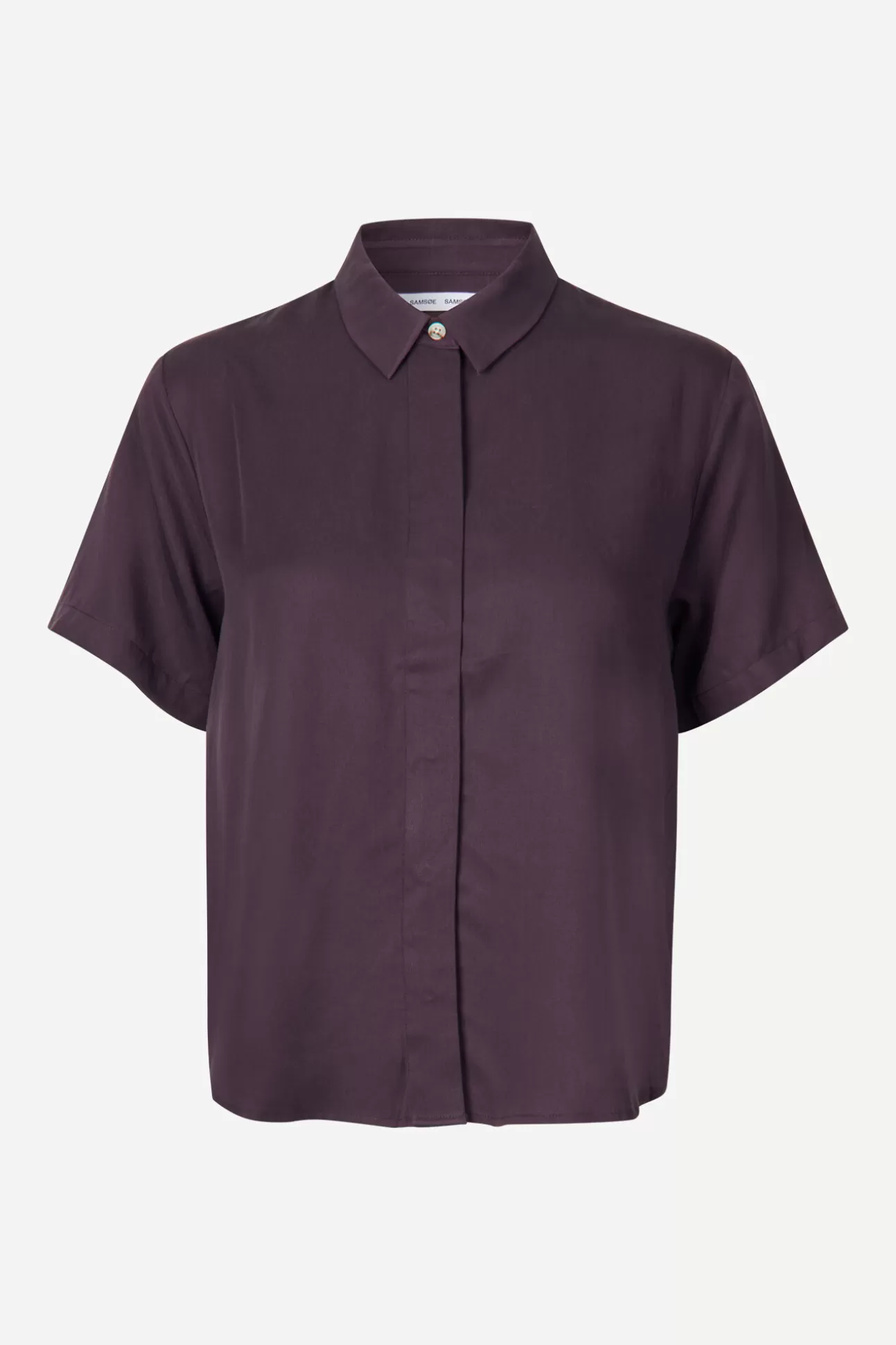 Chemises et chemisiers-Femme Samsøe Samsøe Mina ss shirt 14028 Plum Perfect