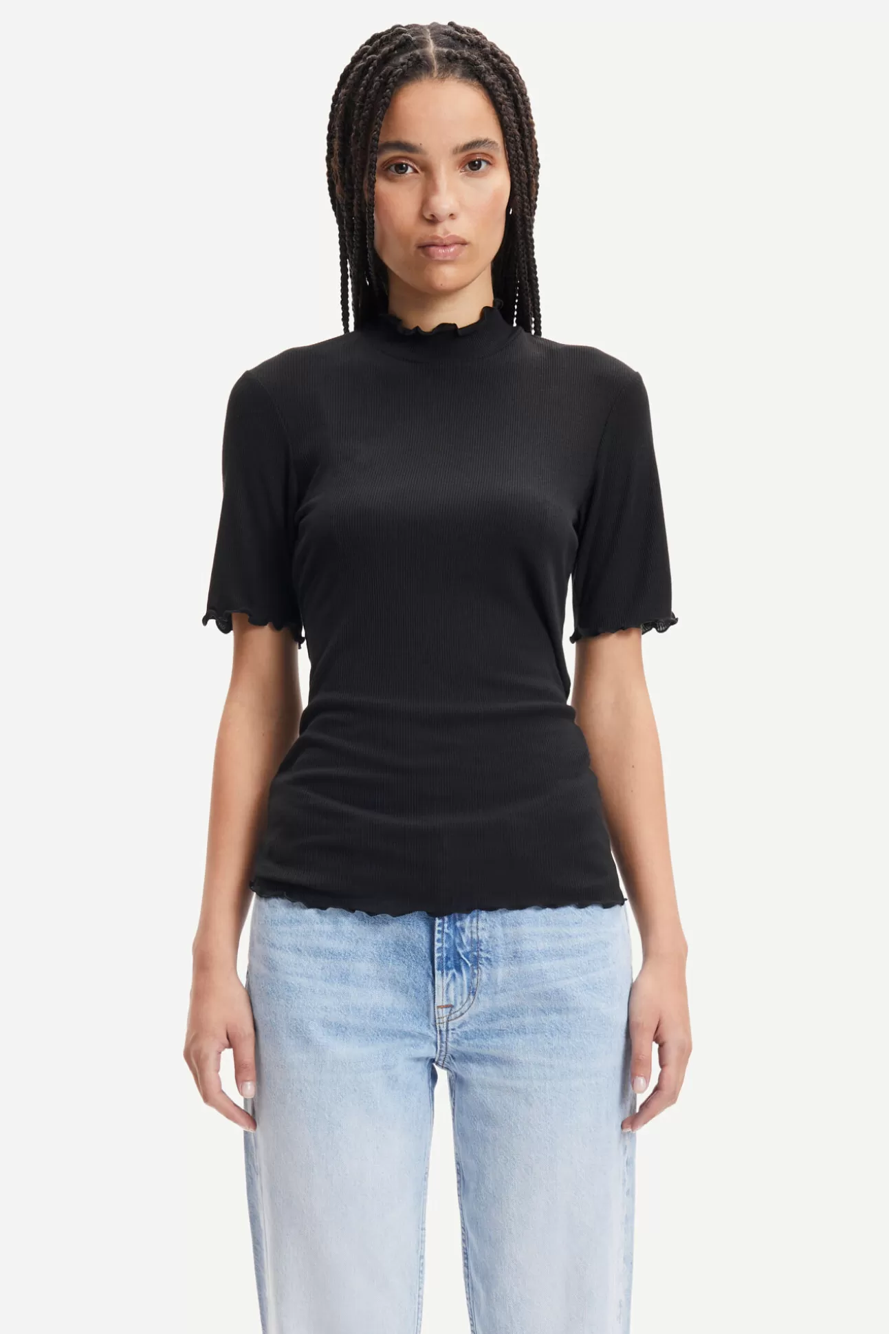 T-shirts et hauts-Femme Samsøe Samsøe Nelli ss 9400 Black