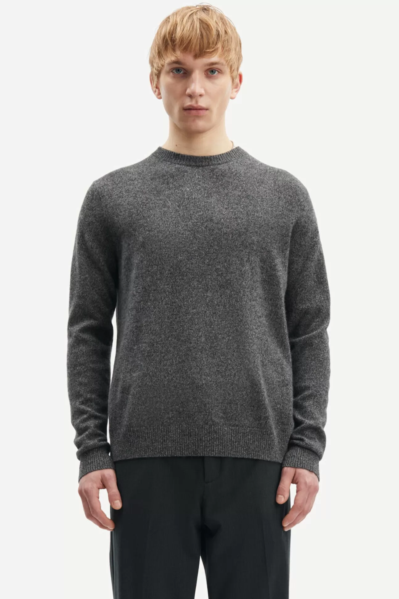 Pulls-Homme Samsøe Samsøe Nobis crew neck 6304 BLACK MEL.