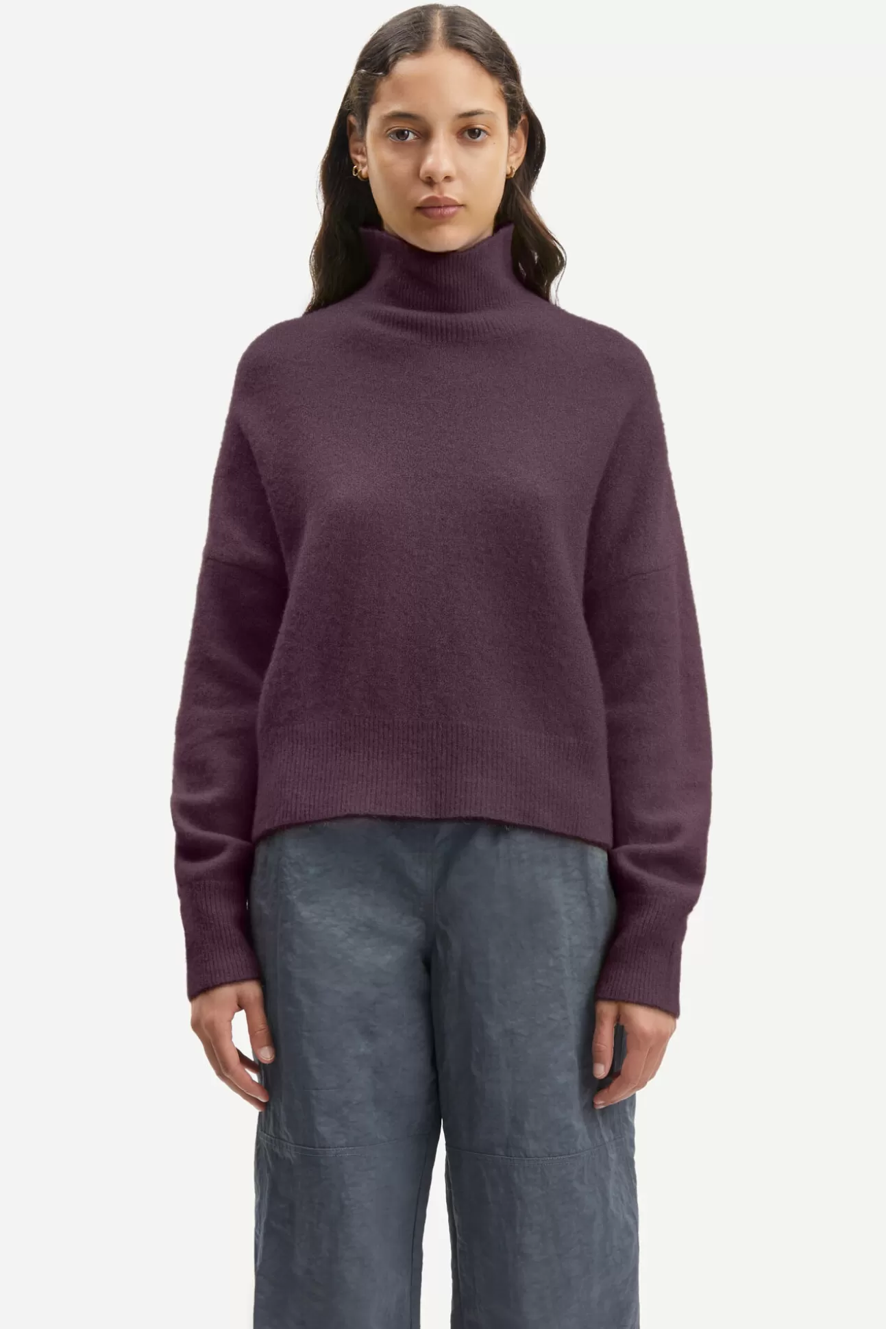 Pulls-Femme Samsøe Samsøe Nola t-n 7355 Plum Perfect