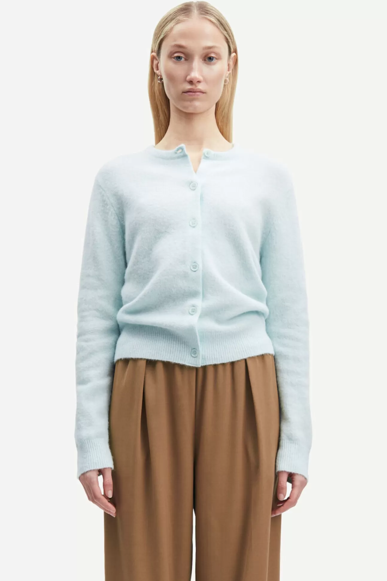 Pulls-Femme Samsøe Samsøe Nor short cardigan 7355 Misty Blue