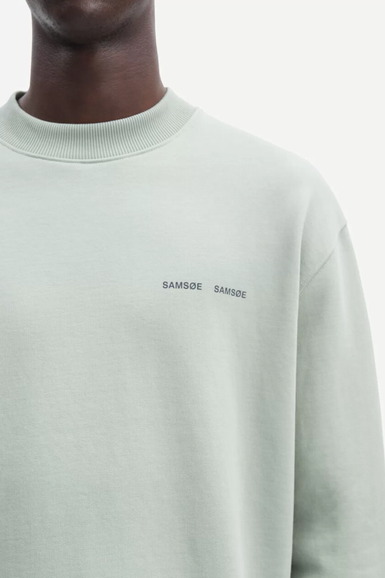 Sweats-Homme Samsøe Samsøe Norsbro crew neck 11720 Iceberg Green