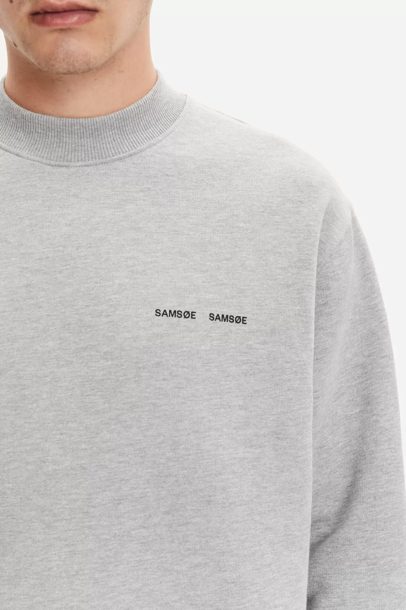 Sweats-Homme Samsøe Samsøe Norsbro crew neck 11727 Grey mel.