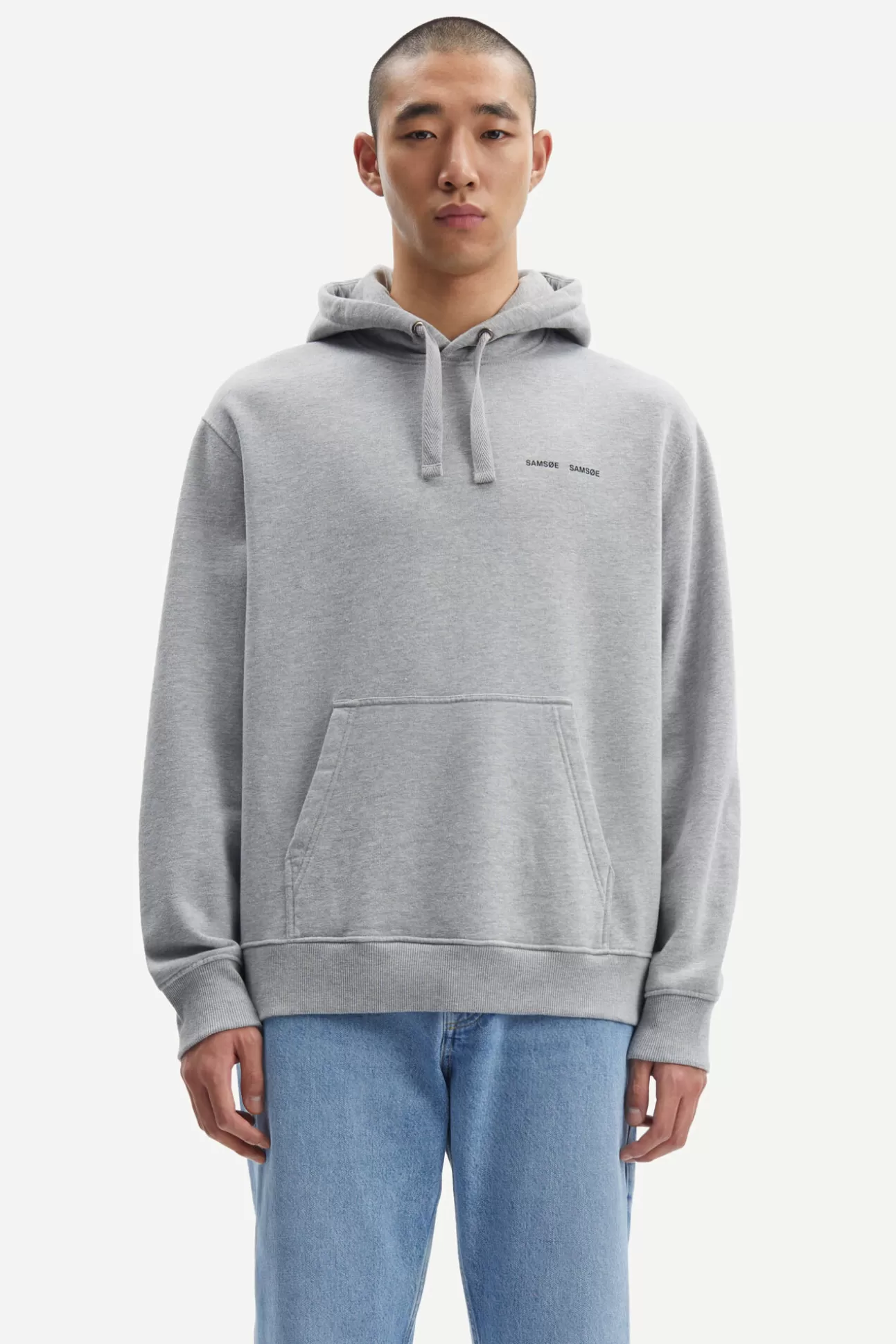 Sweats-Homme Samsøe Samsøe Norsbro hoodie 11727 Grey mel.