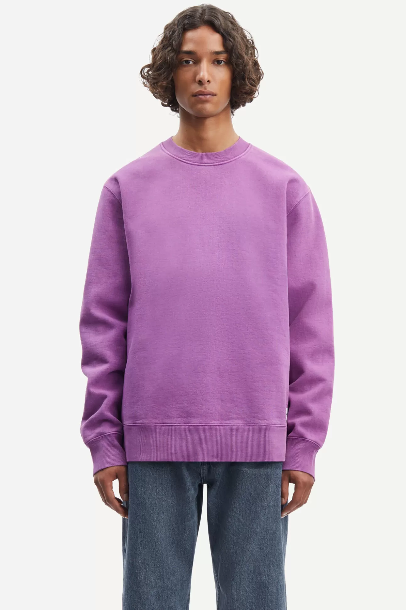 Sweats-Homme Samsøe Samsøe Pigment crew neck 14485 Sunset Purple