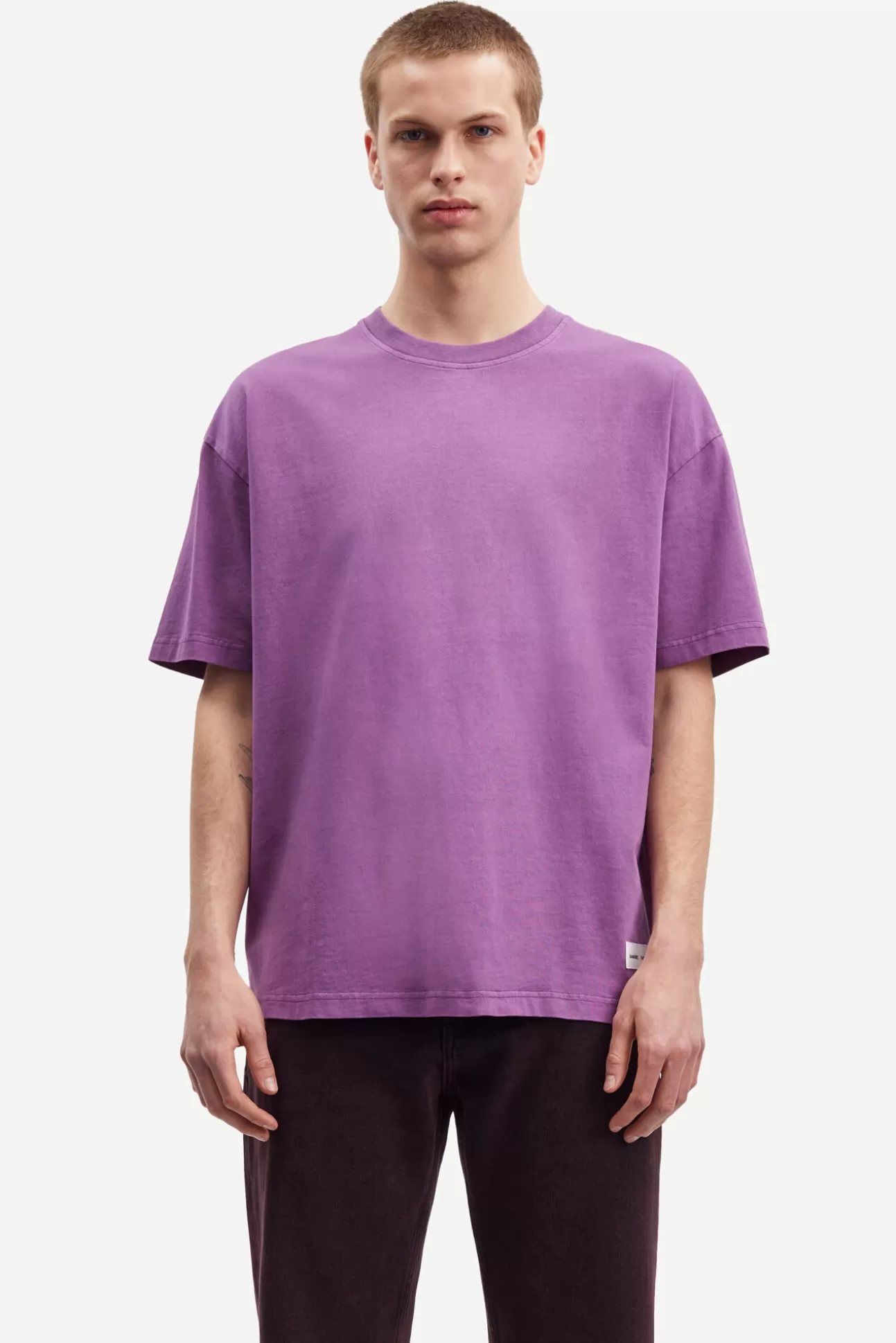 T-shirts et polos-Homme Samsøe Samsøe Pigment t-shirt 14508 Sunset Purple