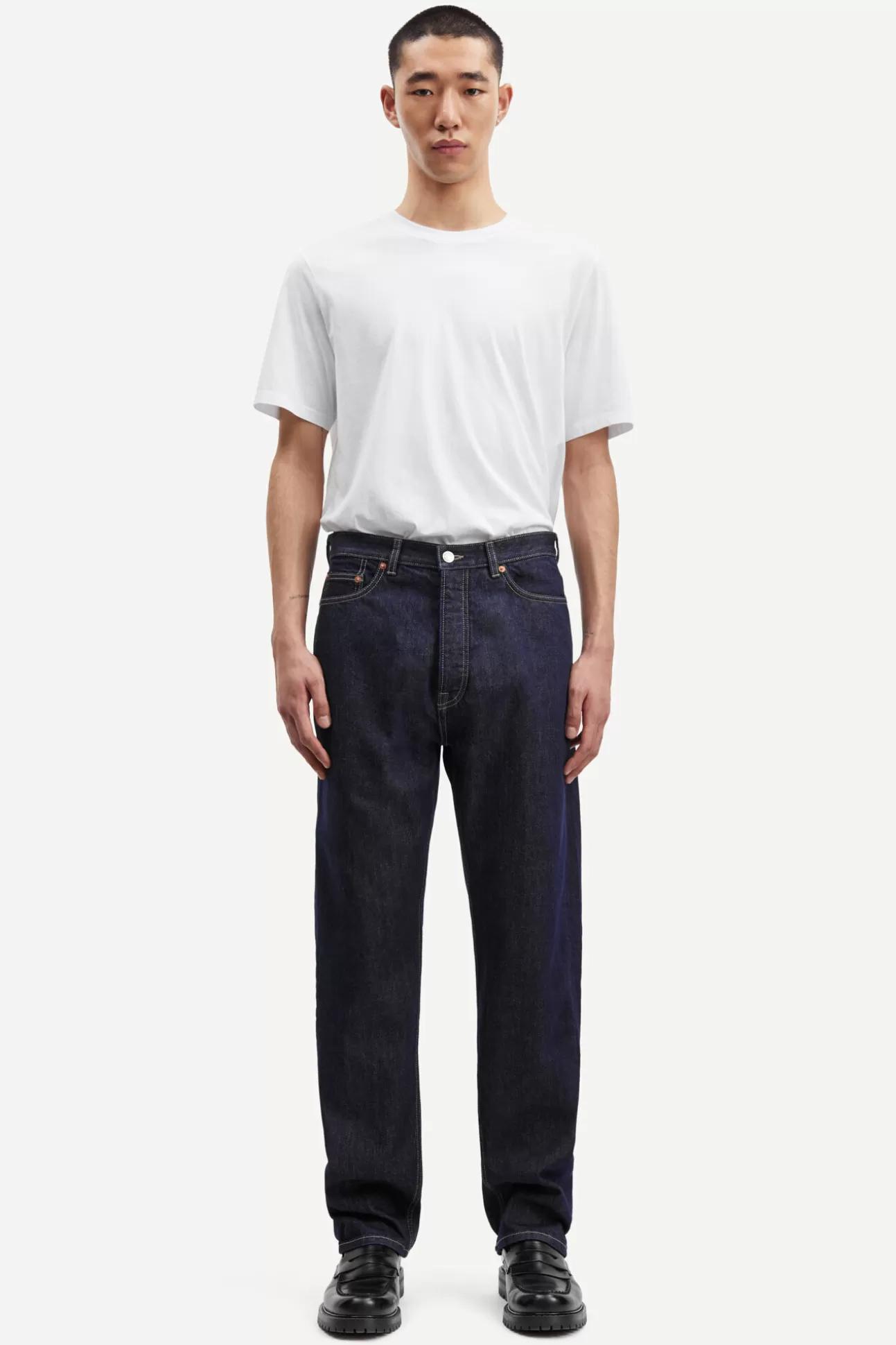 Jeans-Homme Samsøe Samsøe Roger jeans 15059 Dark Lake