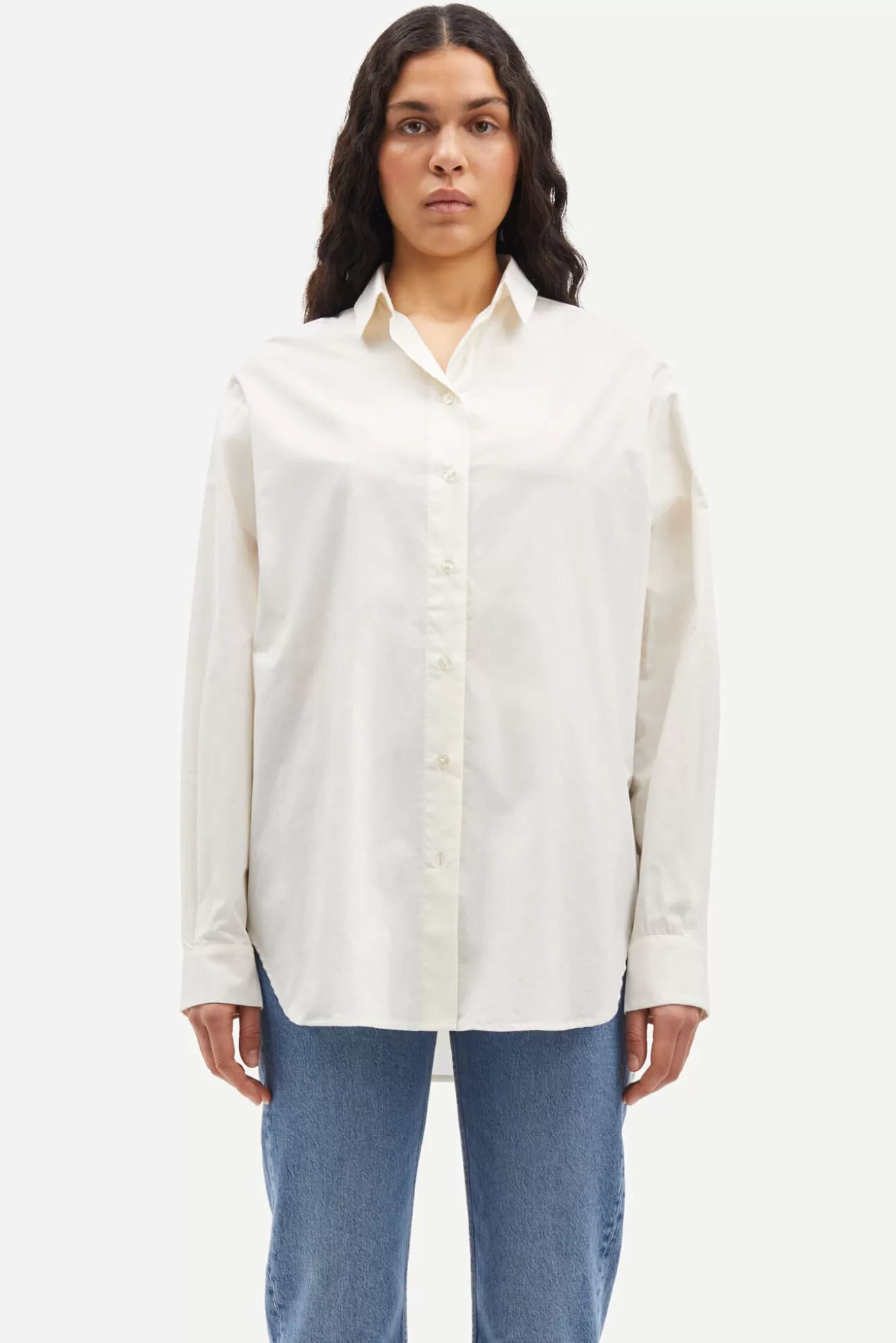 Chemises et chemisiers-Femme Samsøe Samsøe Saalfrida shirt 15091 CLEAR CREAM