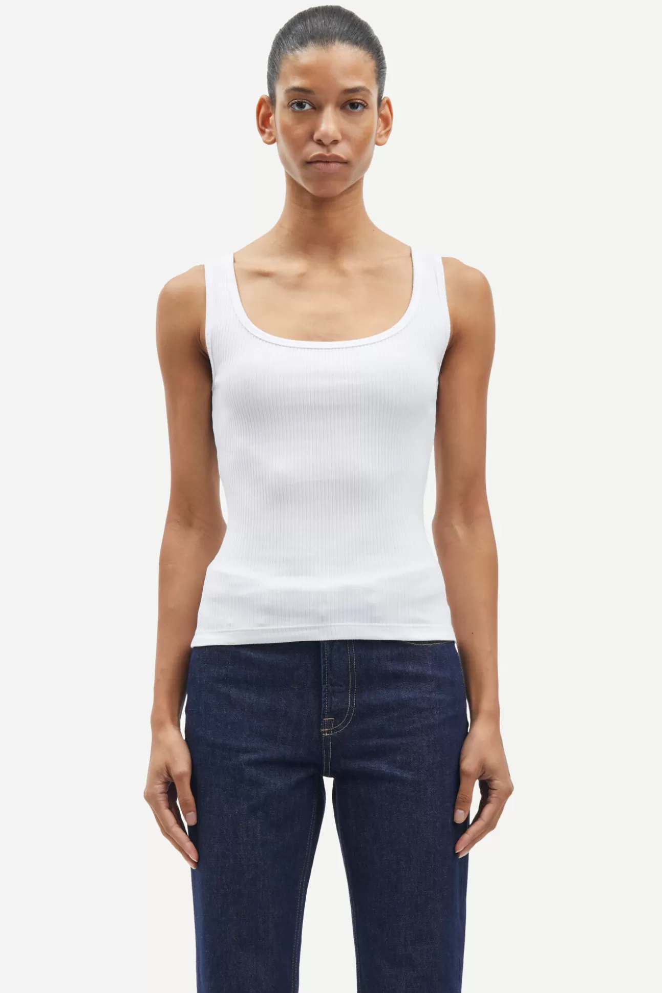 T-shirts et hauts-Femme Samsøe Samsøe Saamanza tank top 15120 WHITE