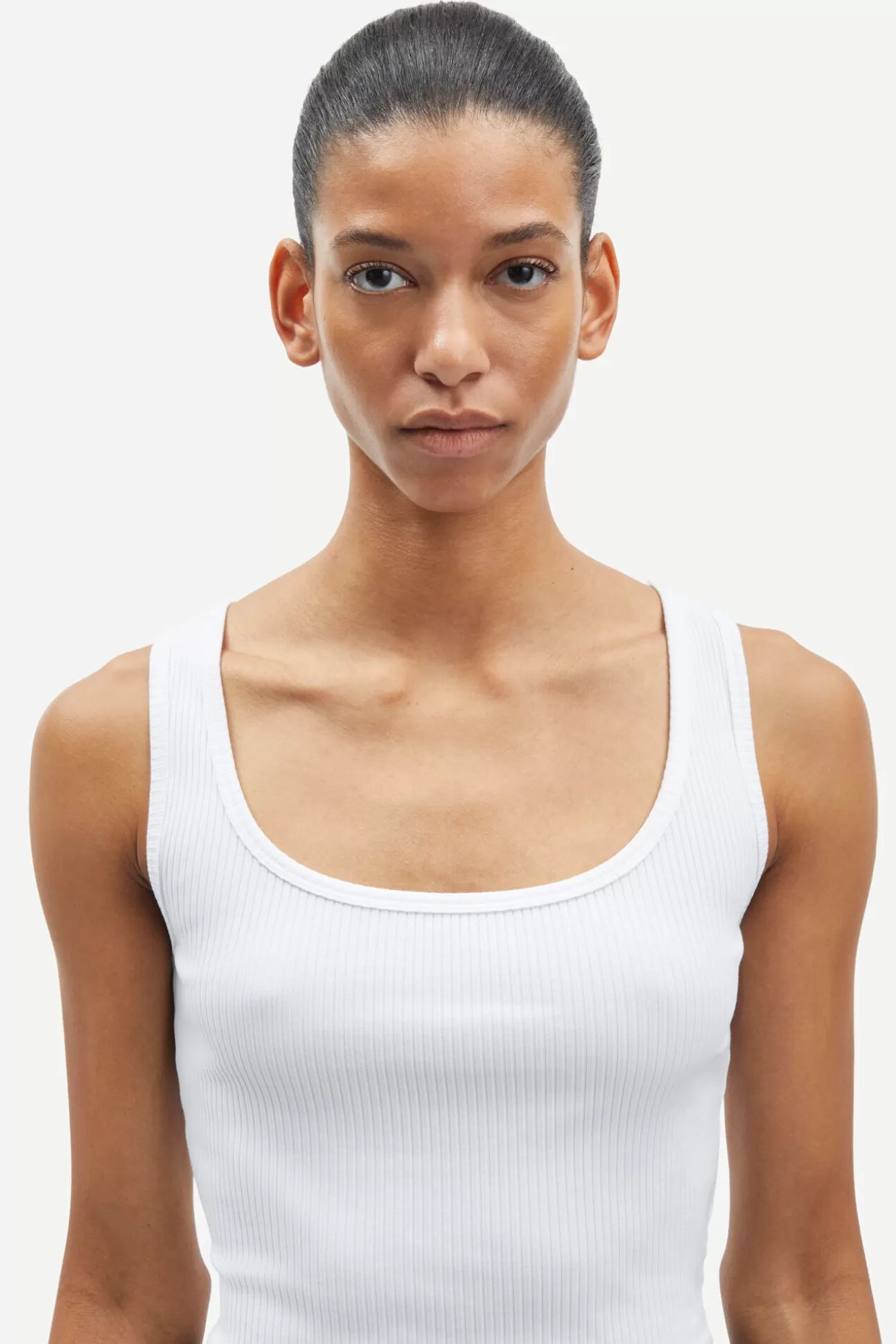 T-shirts et hauts-Femme Samsøe Samsøe Saamanza tank top 15120 WHITE