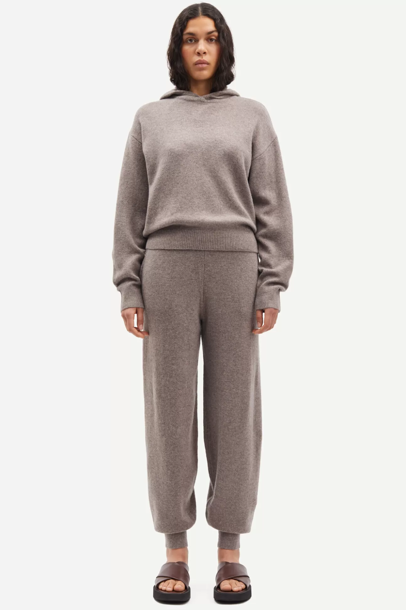 Ensembles assortis | Loungewear | Pantalons-Femme Samsøe Samsøe Sacharlotte Knit Pants 15010 GREY BLUE MEL.