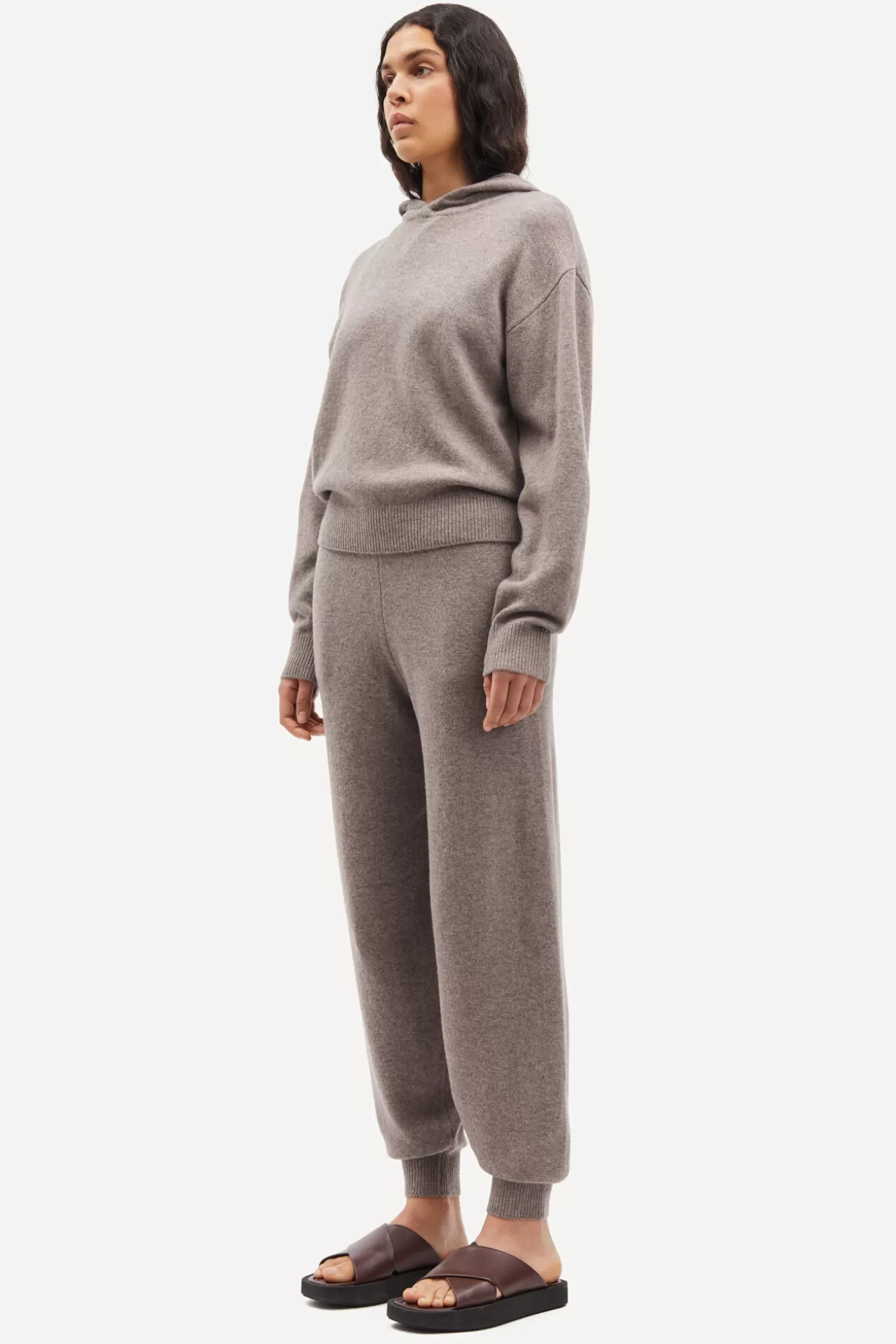 Ensembles assortis | Loungewear | Pantalons-Femme Samsøe Samsøe Sacharlotte Knit Pants 15010 GREY BLUE MEL.