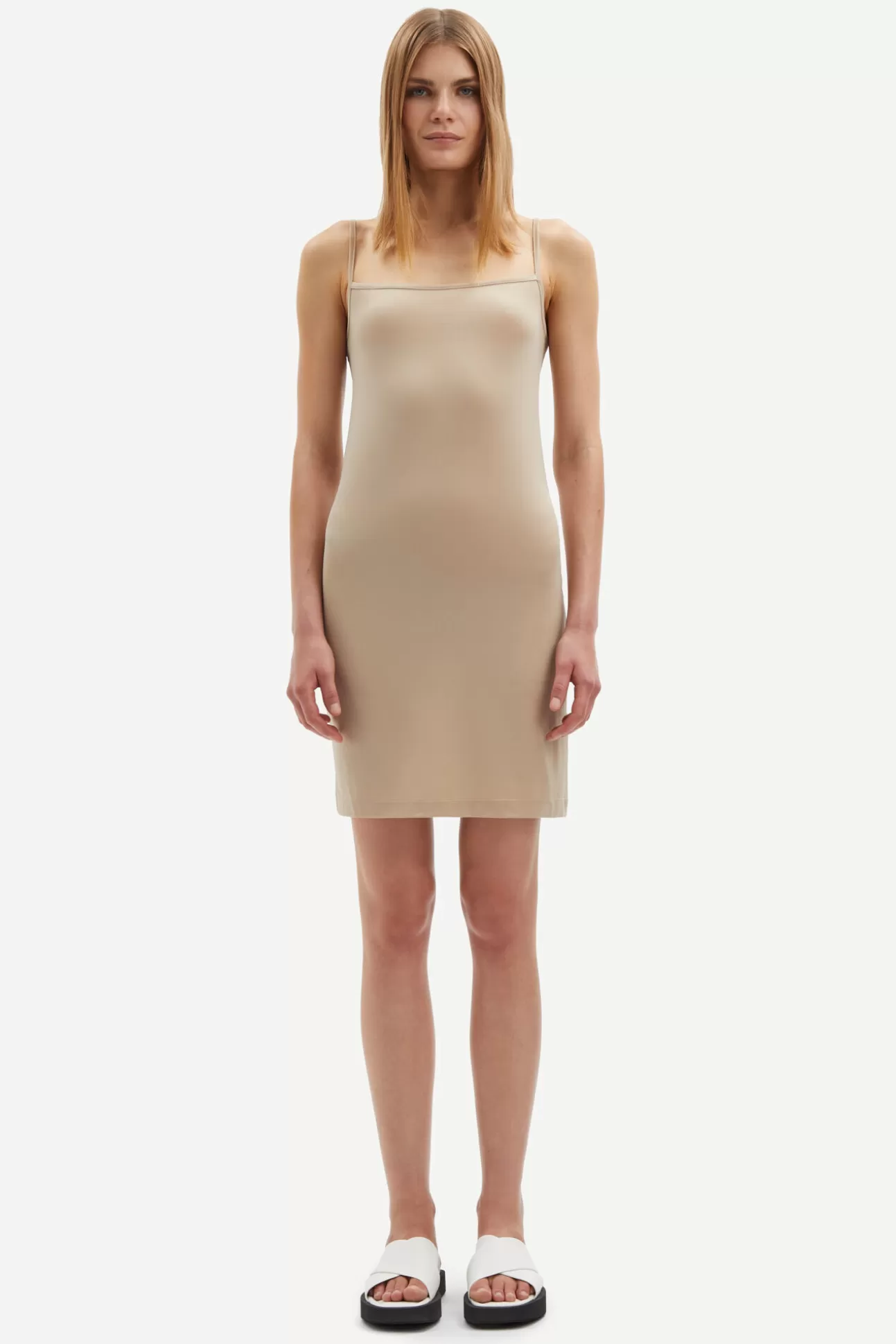 Robes et combinaisons-Femme Samsøe Samsøe Safaye slip dress 15081 HUMMUS