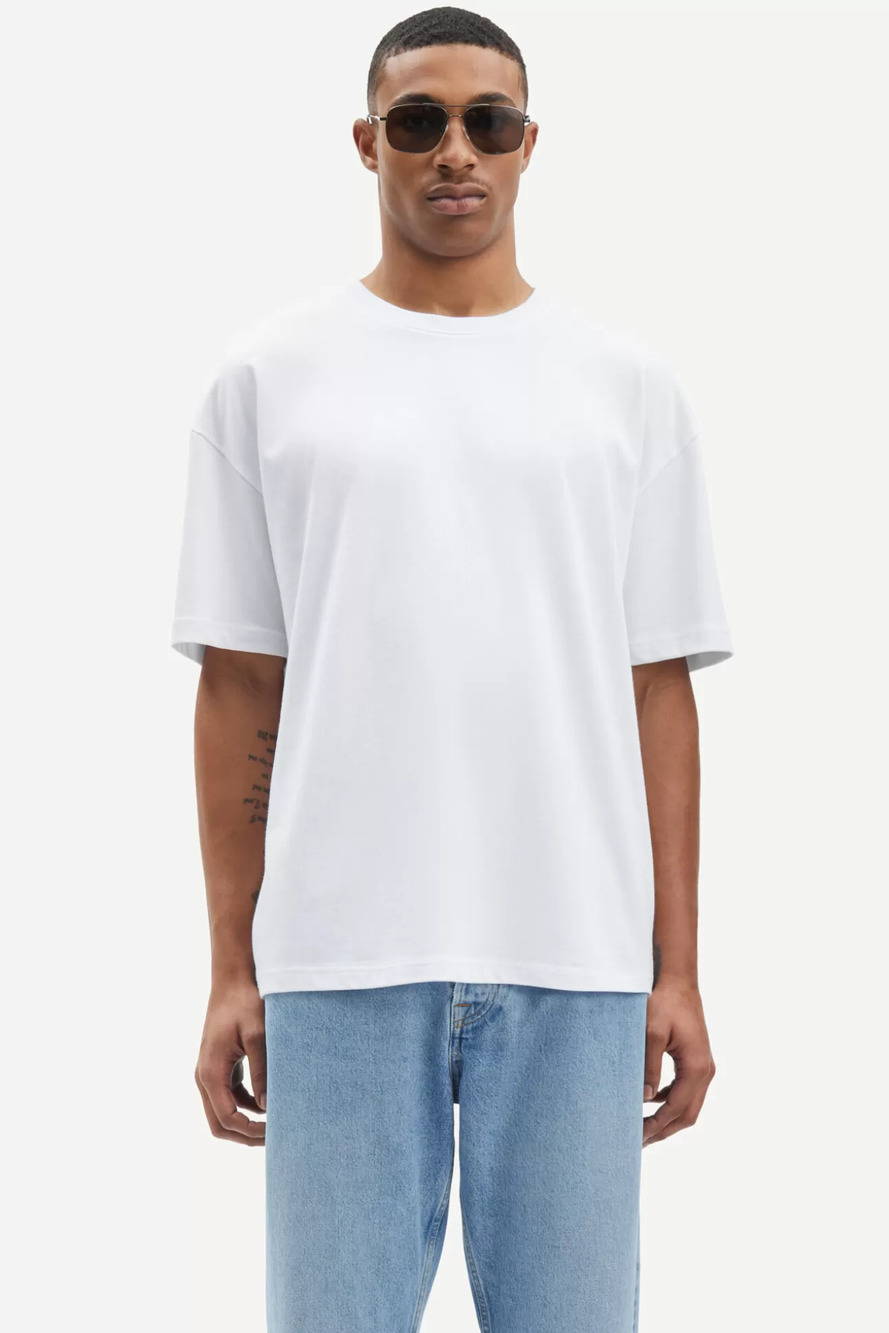 T-shirts et polos-Homme Samsøe Samsøe Sahudson t-shirt 15097 WHITE