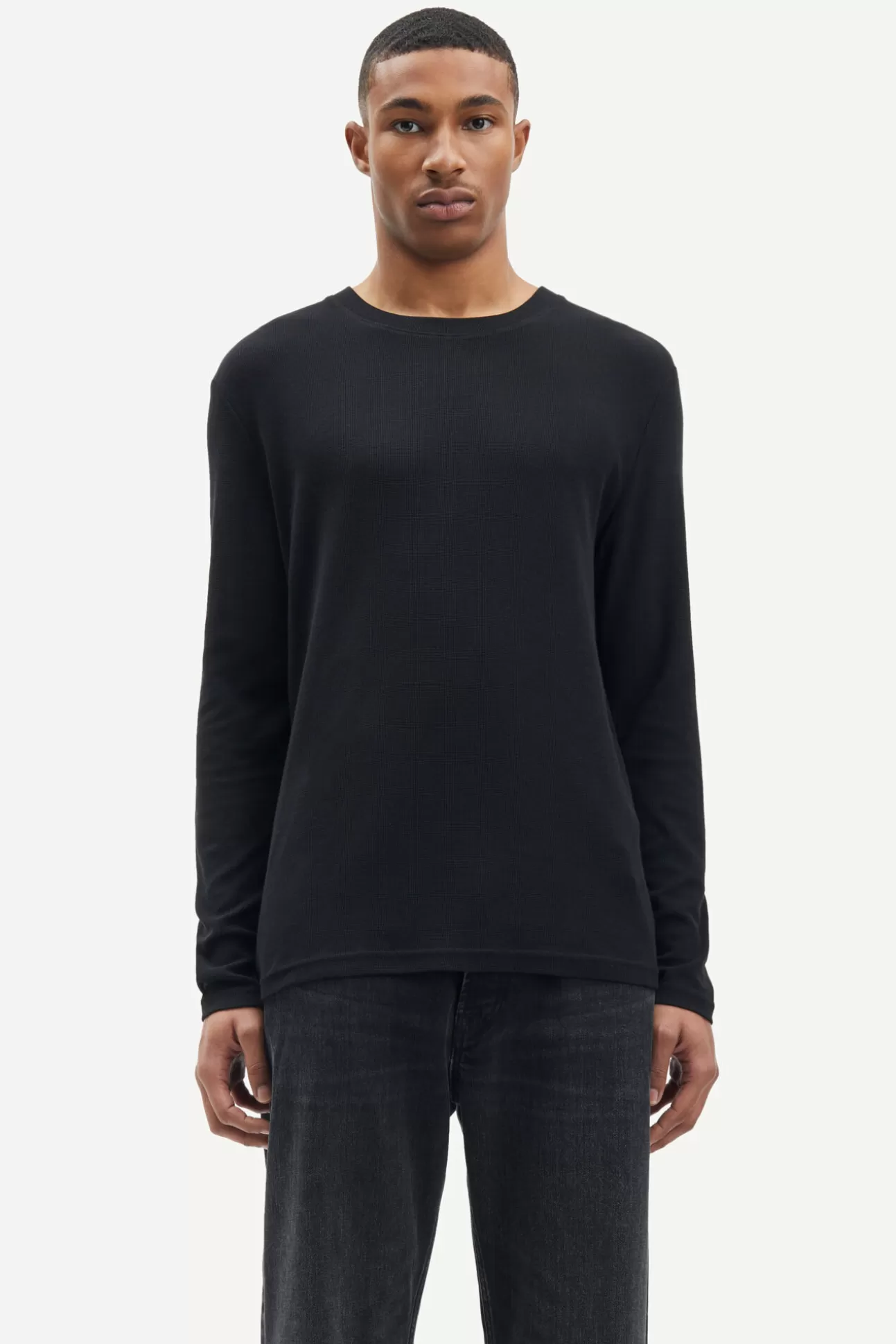 T-shirts et polos-Homme Samsøe Samsøe Sajaxon t-shirt LS 15093 Black