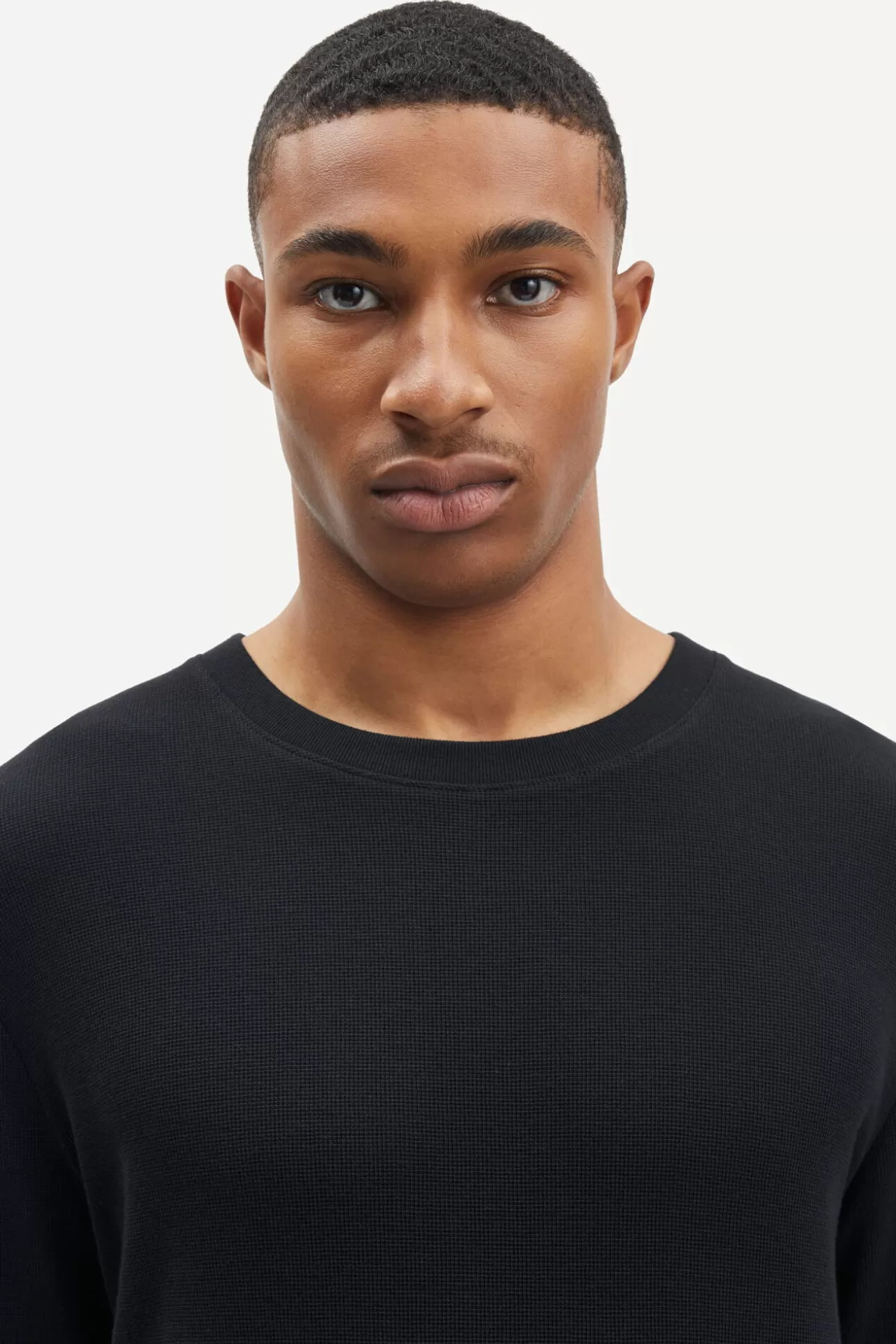 T-shirts et polos-Homme Samsøe Samsøe Sajaxon t-shirt LS 15093 Black