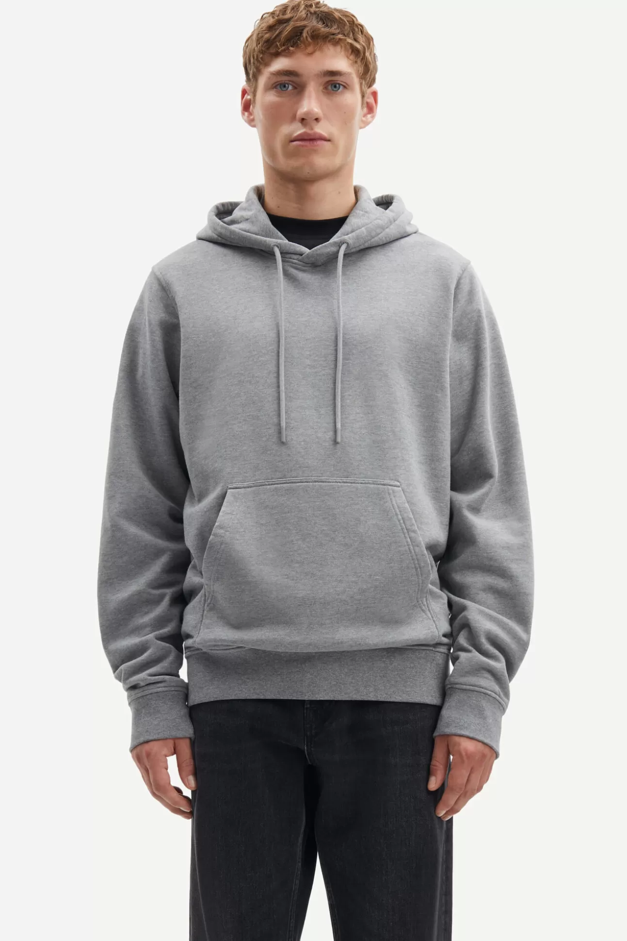 Sweats-Homme Samsøe Samsøe Saleonardo hoodie 15094 Grey Mel.