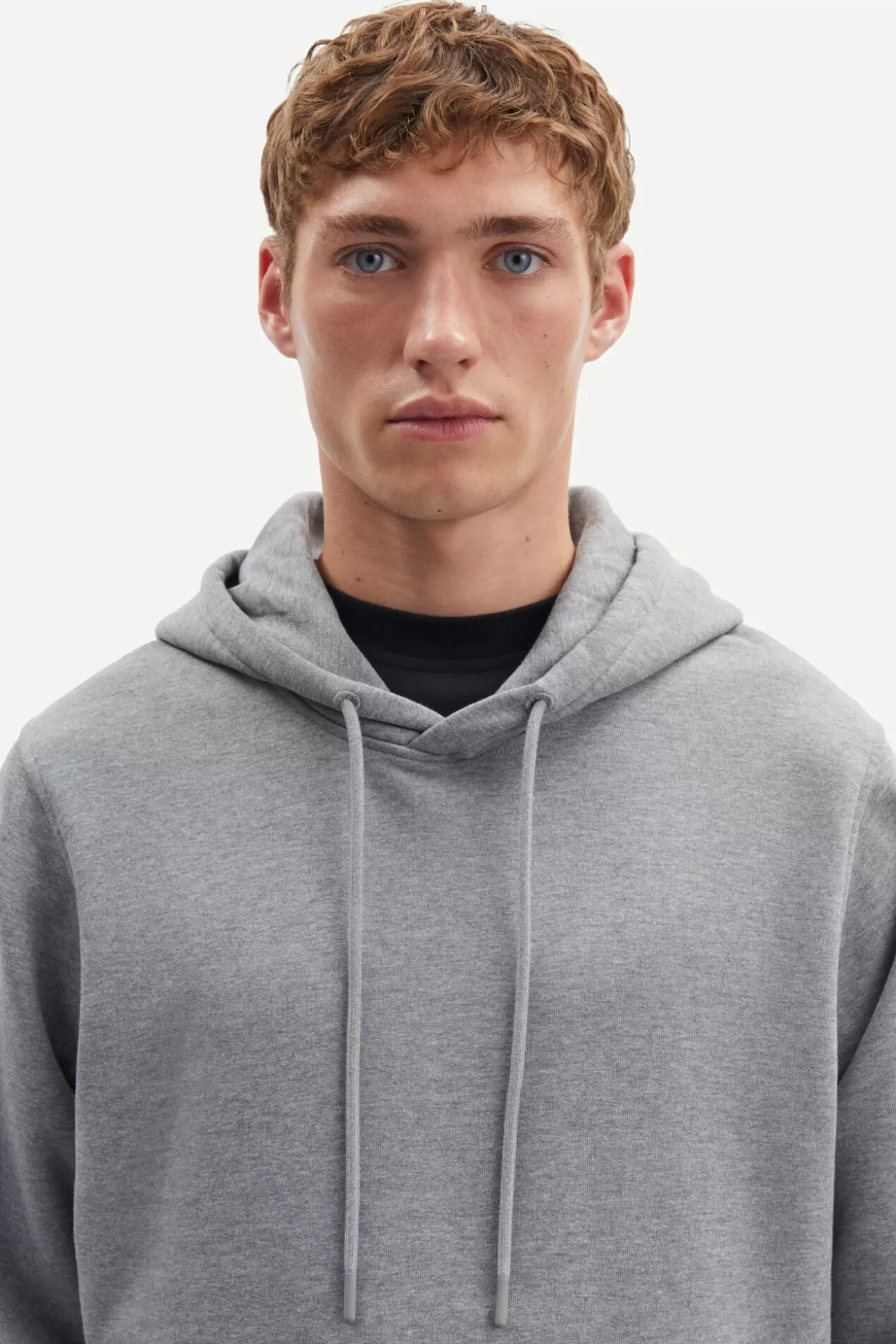 Sweats-Homme Samsøe Samsøe Saleonardo hoodie 15094 Grey Mel.