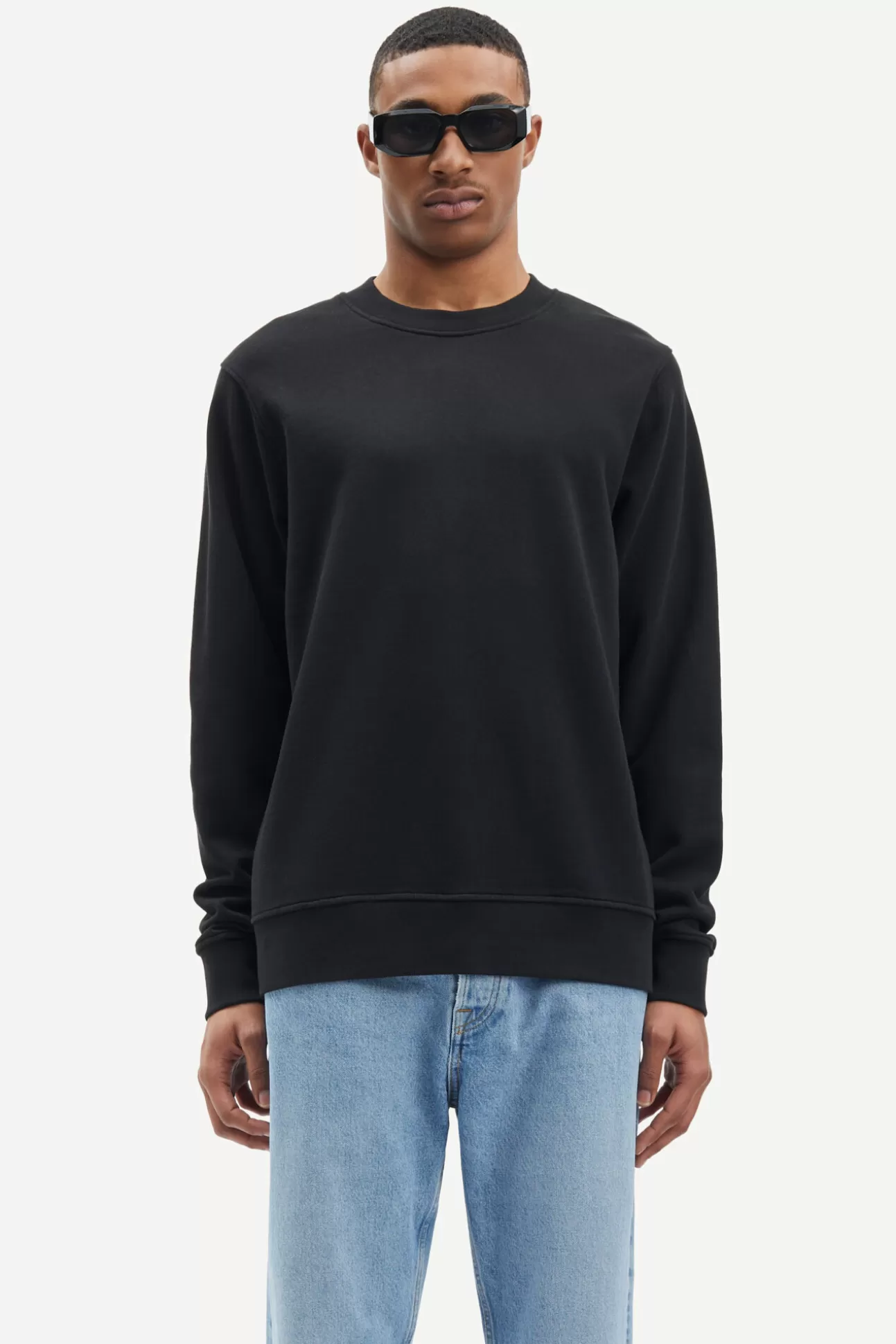 Sweats-Homme Samsøe Samsøe Saleonardo sweatshirt 15094 Black