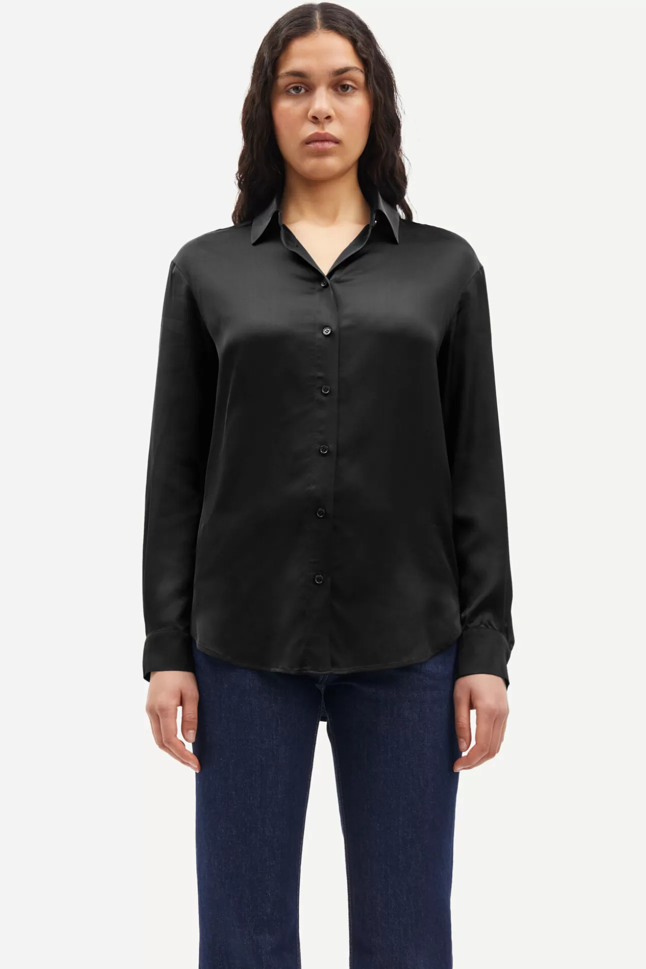 Chemises et chemisiers-Femme Samsøe Samsøe Samadisoni shirt 14905 Black